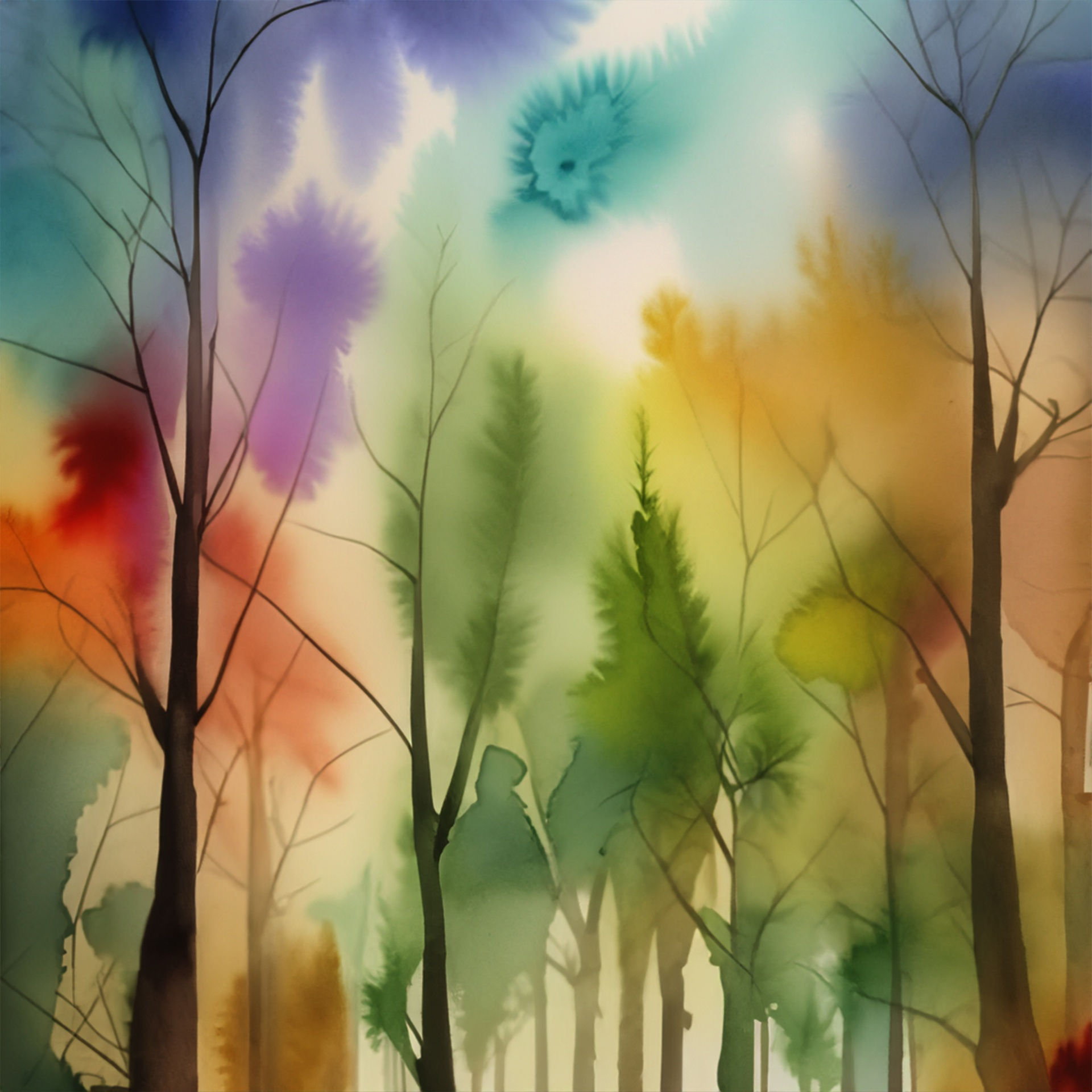 Wallpaper #d2c4EZMBSpphPi3-OPZ1221 Watercolor Forest Abstract Art Free Stock Photo Public Domain Pictures