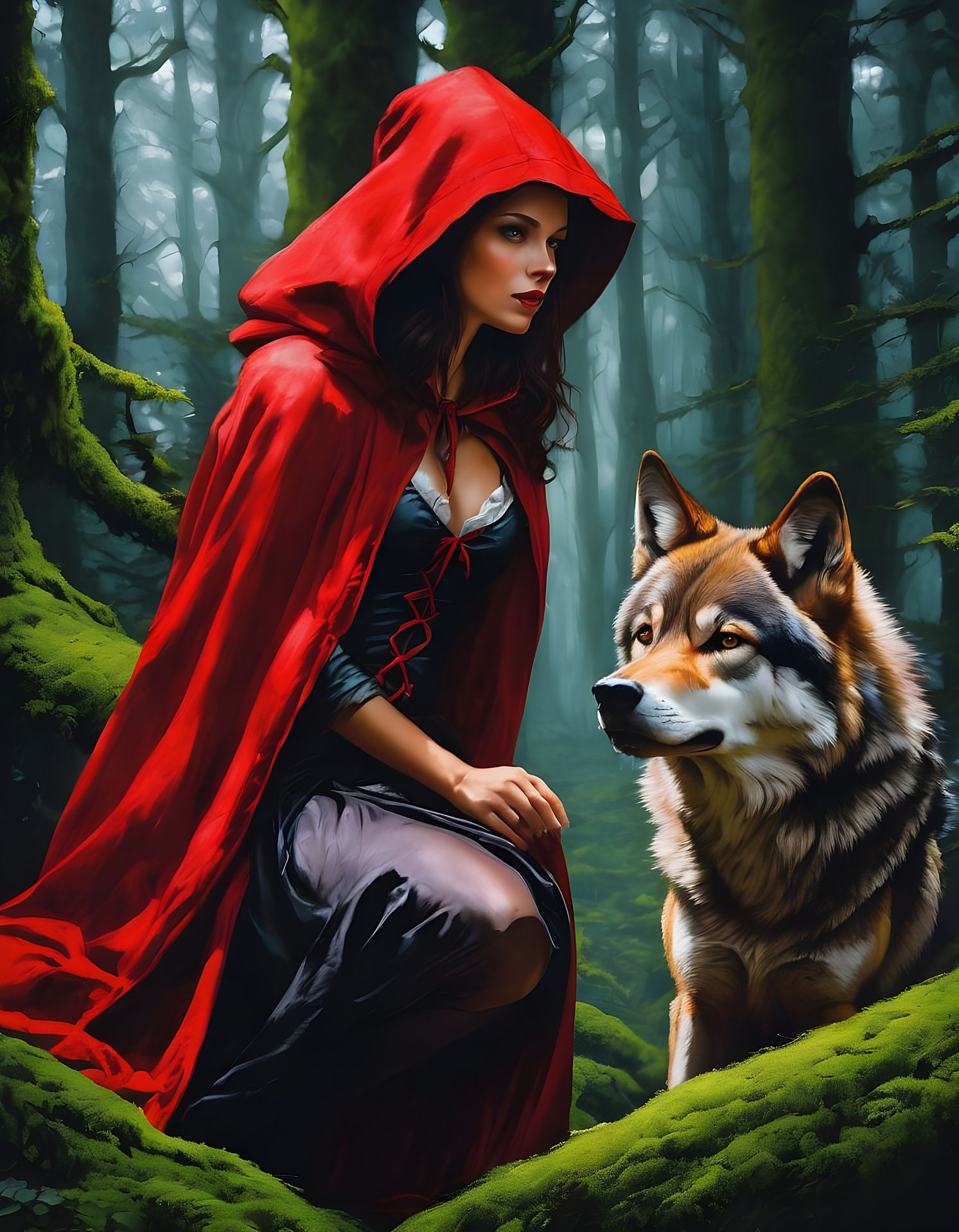 Wallpaper #LP9jaJMB3lSXT3zU8OQC212 Little Red Riding Hood and the Wolf Free Stock Photo Public Domain