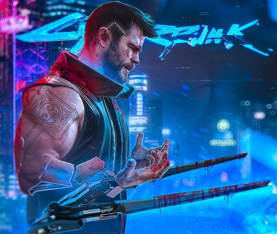 Wallpaper #8xmDBI8BtGB6xQ78WU556 Steam Community Cyberpunk 2077 Chrishemsworth by Demchukrostislav