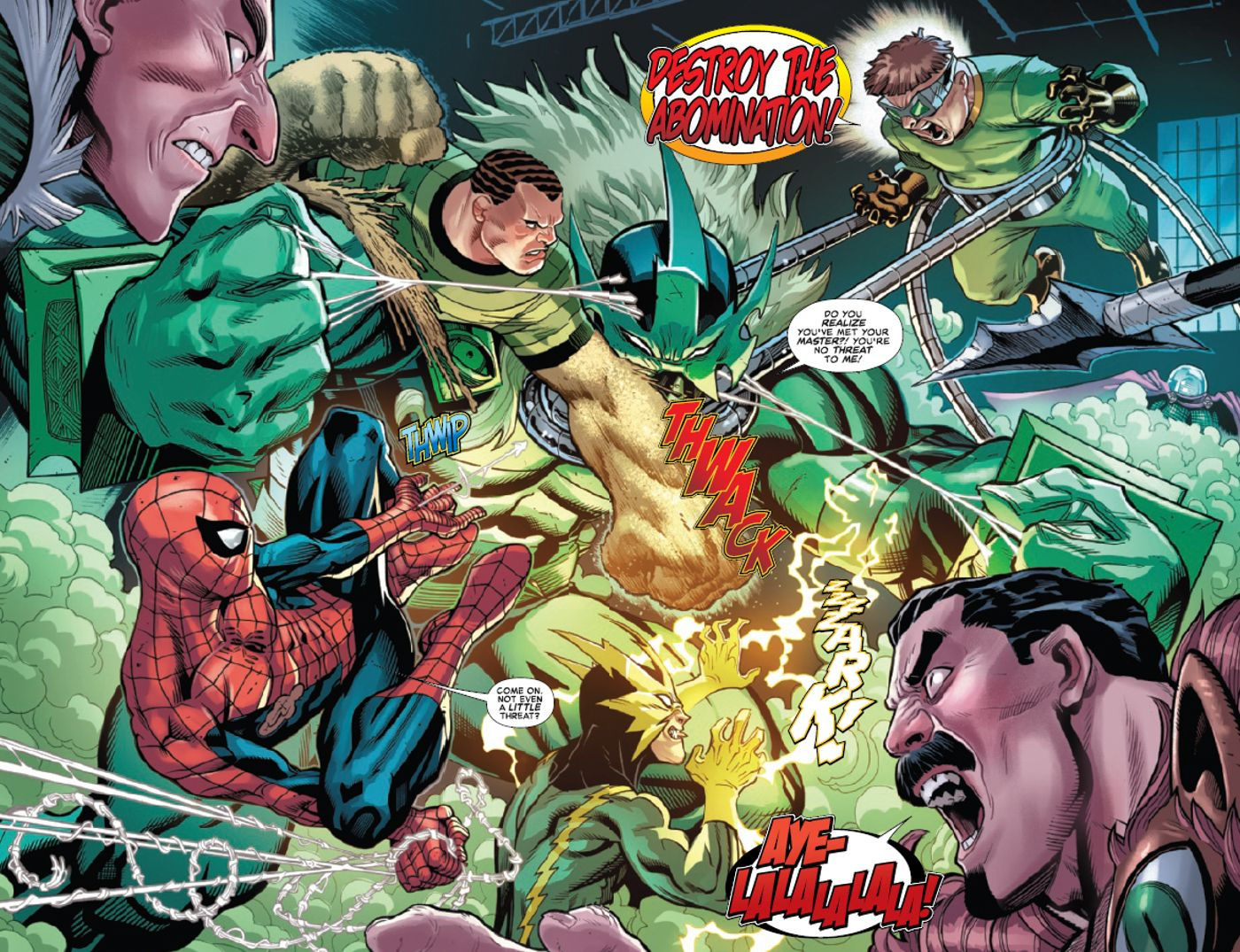 Wallpaper #ceb46 1920x1080 Spiderman vs Sinister Six Art Laptop Full HD 1080p HD 4K