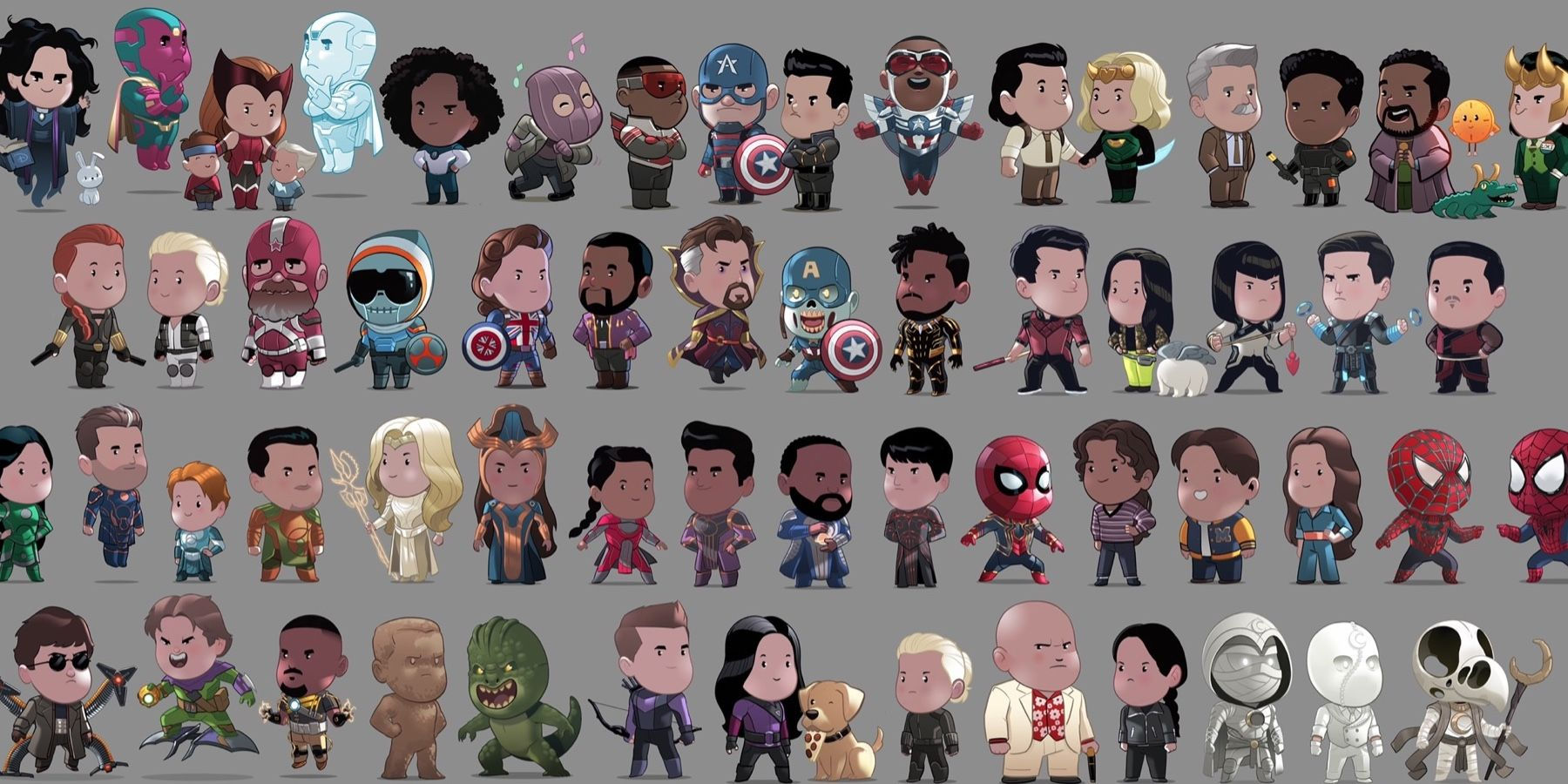 Wallpaper #r2jGFpMBSpphPi3-KwzW79 Marvel Artist Reinvents the MCU and Batman as Animated Chibi Characters