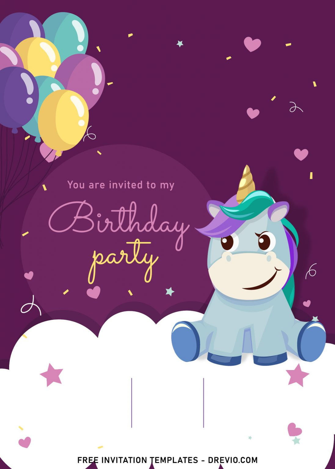 Wallpaper #Op3GZpcBkAG5jTCHzLM329 7 Magical Rainbow Unicorn Birthday Invitation Templates for Kids