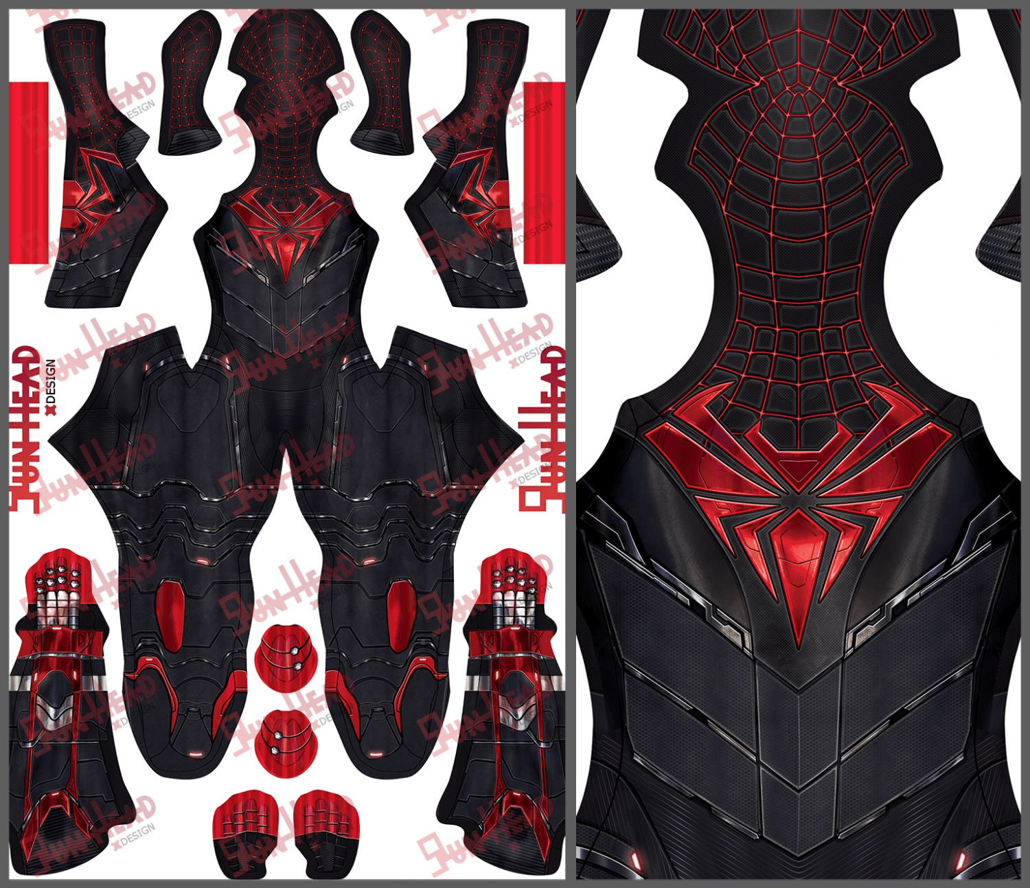 Wallpaper #5Gfs95IBSpphPi3-9YeQ200 PS5 Sm Miles Advanced Tech Suit Pattern Gun Head Design