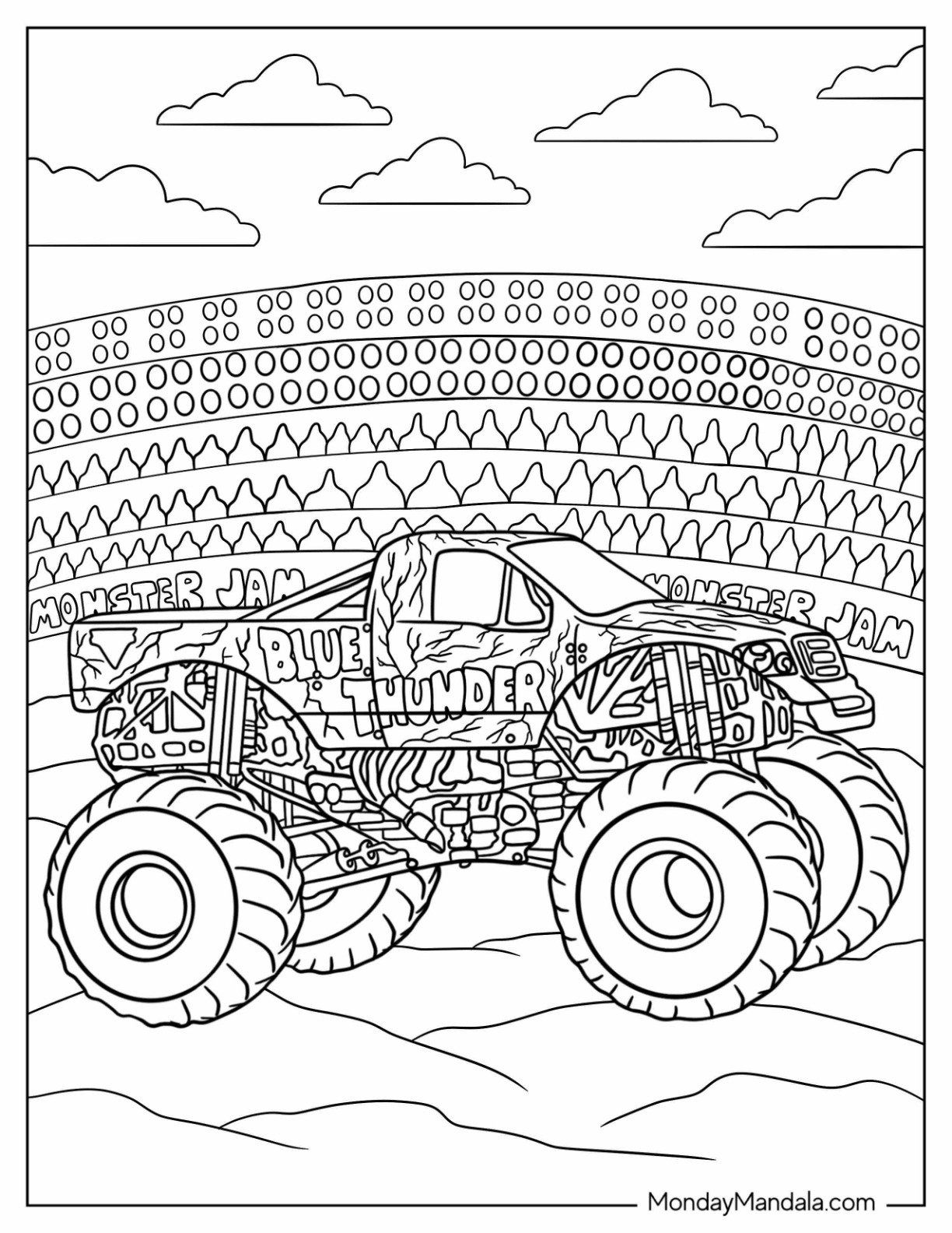 Wallpaper #TmchBJMBSpphPi3-e7at225 20 Monster Jam Coloring Pages Free Pdf Printables