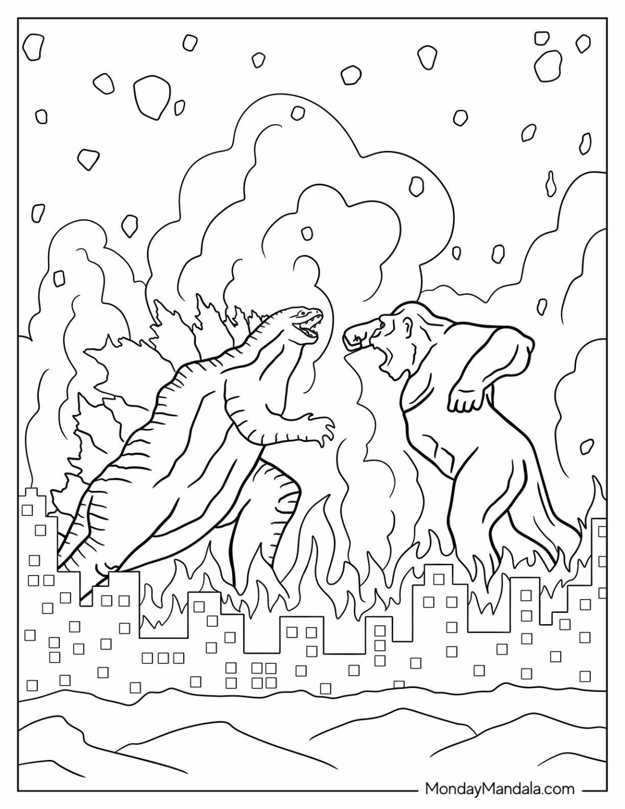 Wallpaper #1u_fTJMBMN-XEVvVqz47273 20 Godzilla Coloring Pages Free Pdf Printables Print Morespics