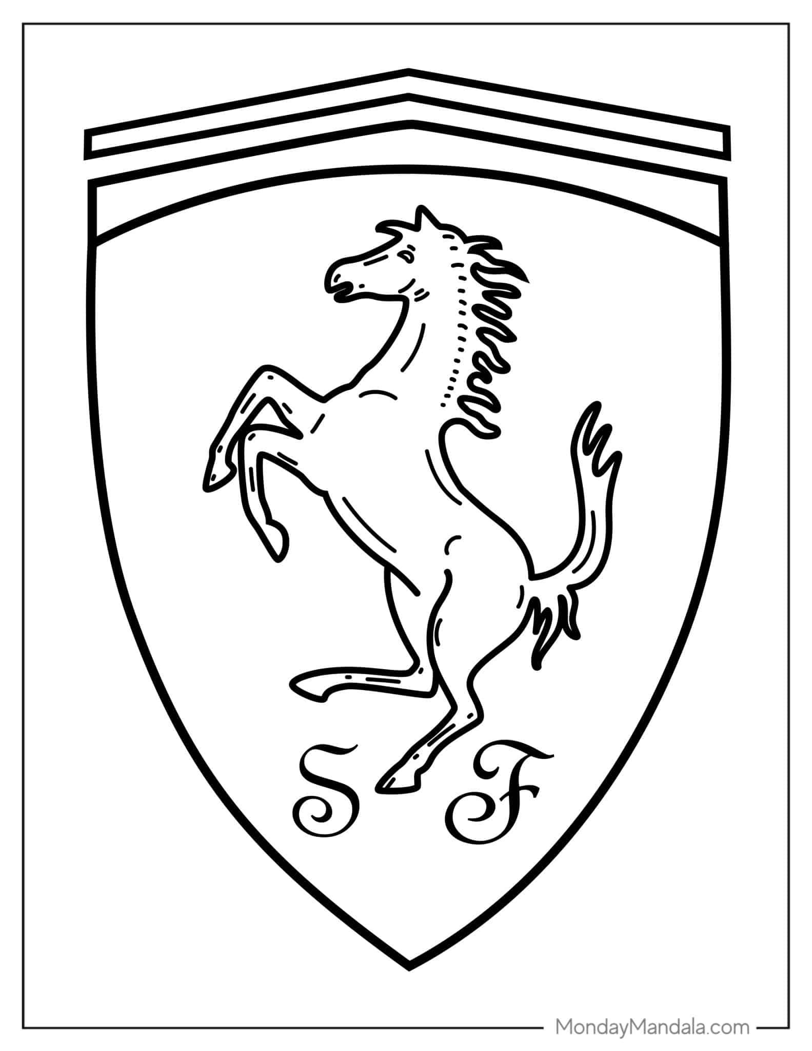 Wallpaper #Zxq3T5MB1yWOL4qgaX_v35 20 Ferrari Coloring Pages Free Pdf Printables