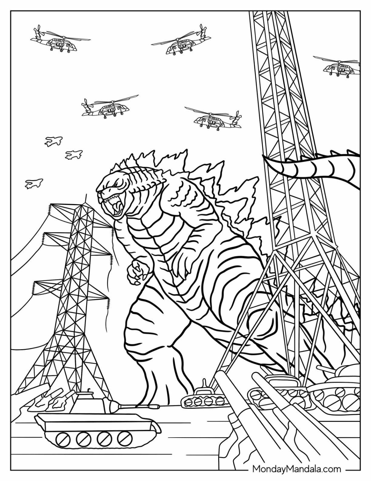 Wallpaper #wEDgL5MBJhL2WPbaU77v261 Godzilla vs Coloring Pages