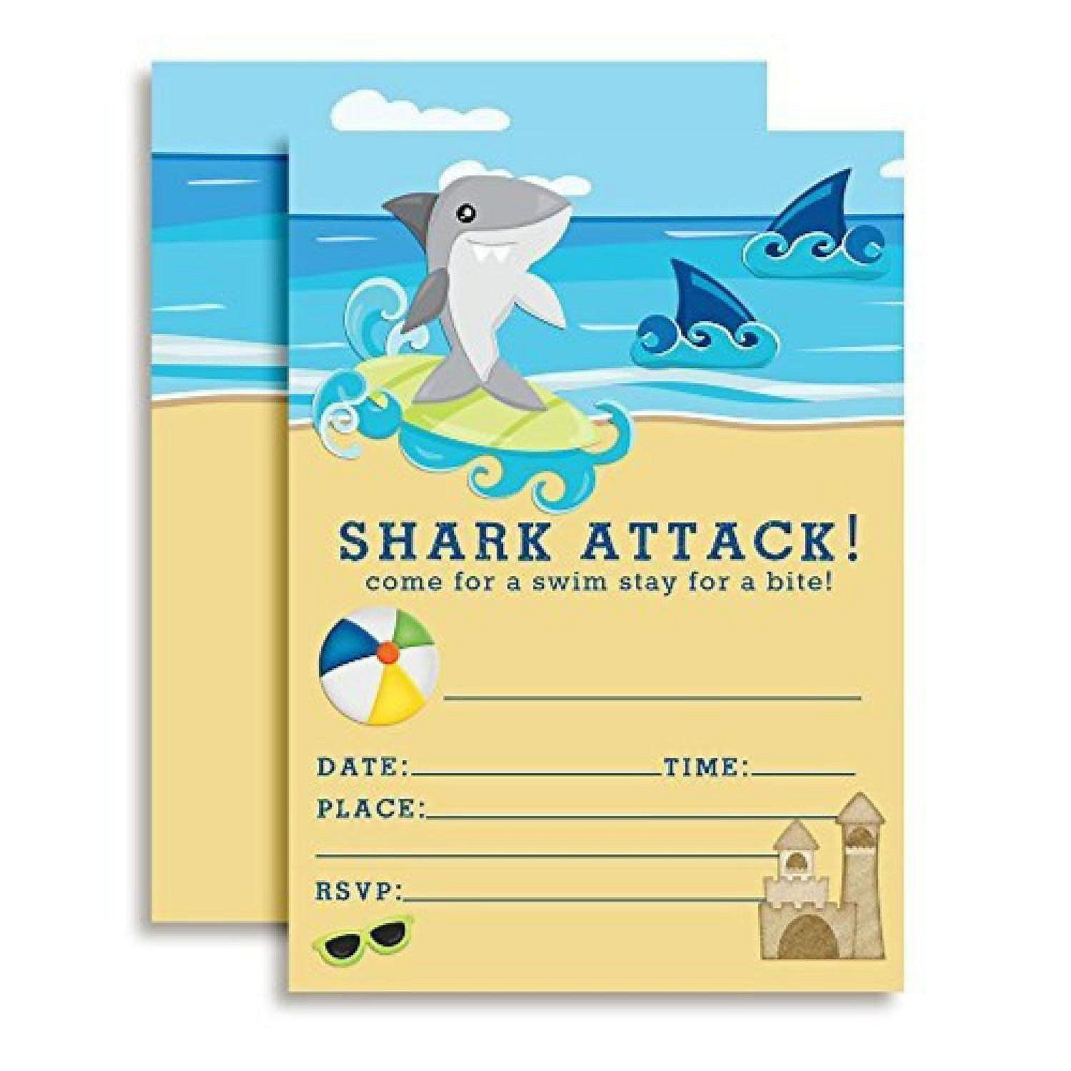 Wallpaper #tbne3ZIBJvJKYCmEsQLe380 Surfing Shark Birthday Invitations 40pcs by Amandacreation Oriental