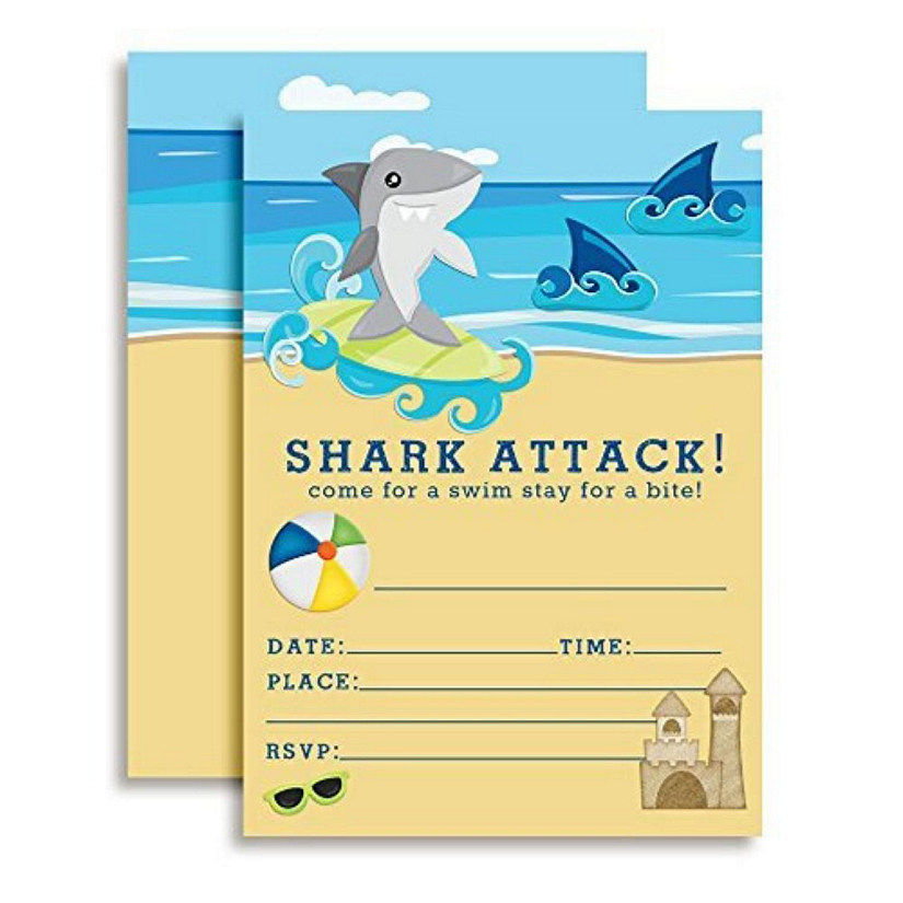 Wallpaper #tbne3ZIBJvJKYCmEsQLe435 Surfing Shark Birthday Invitations 40pcs by Amandacreation Oriental