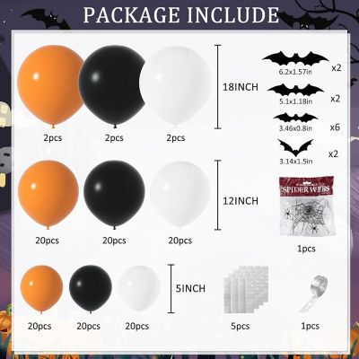 Wallpaper #hpzb4JIBZHQxiYarQbig369 139 Pack Halloween Balloon Arch Garland Kit Orange Black White