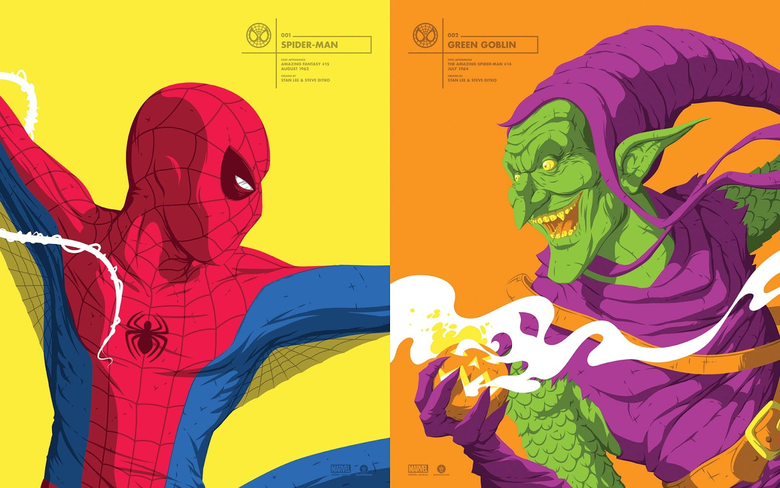 Wallpaper #G1ase5cBsd6xcFiE091J69 The Blot Says Spider Man vs Green Goblin Marvel Faceoff Portrait