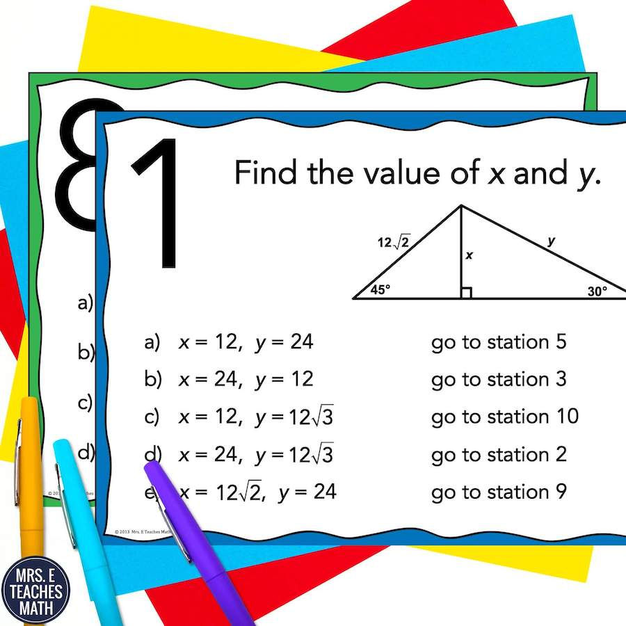 Wallpaper #NWfA5ZIBSpphPi3-3TGk287 8 Ideas for Teaching Special Right Triangles Mrs E Teaches Math