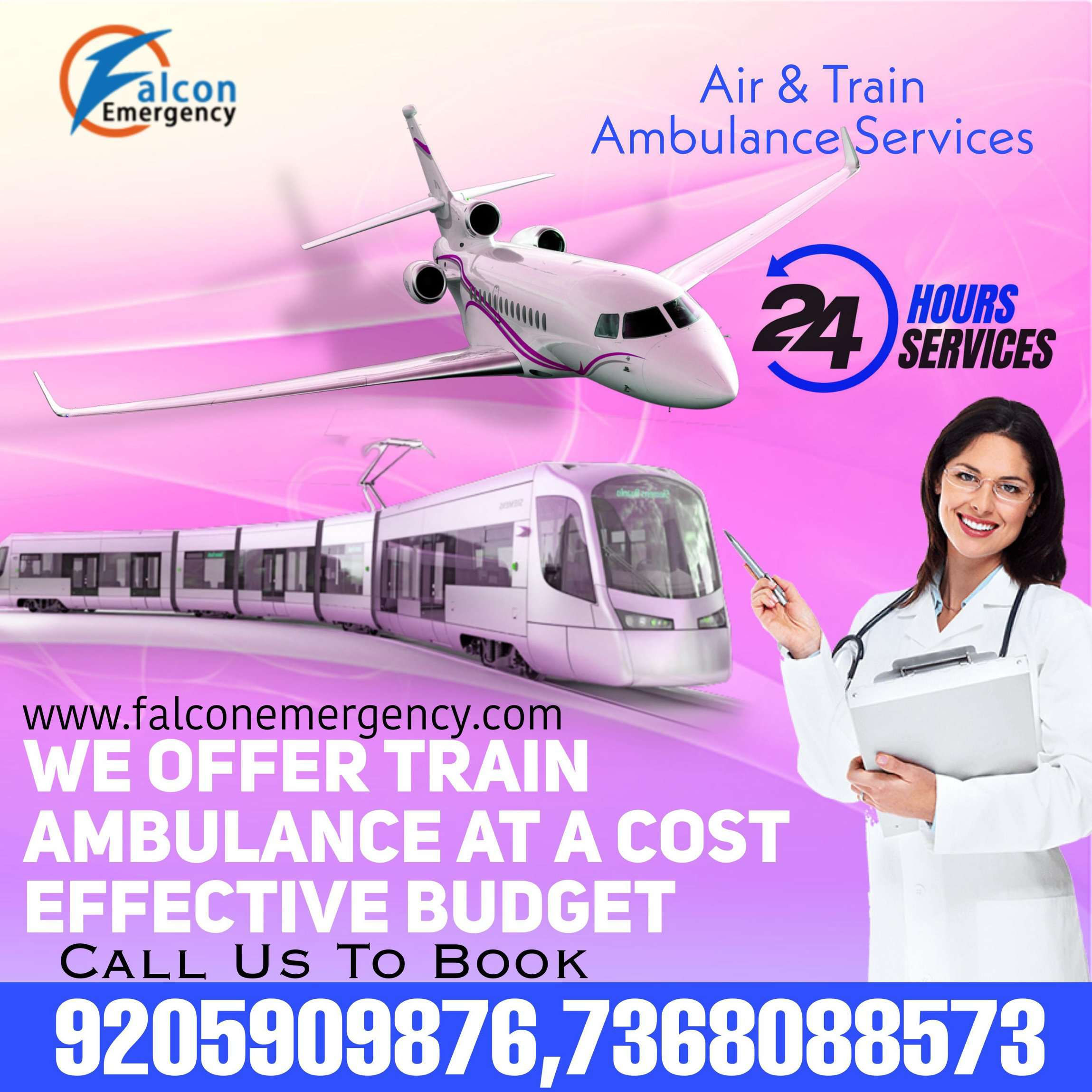 Wallpaper #xGfjC5MBSpphPi3-X9uq375 Falcon Emergency Train Ambulance Services from Patna to Delhi Chennai