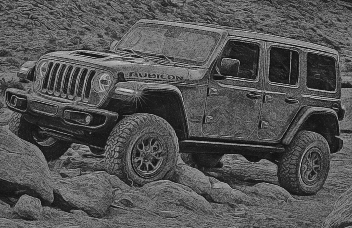 Wallpaper #ZGfM8pIBSpphPi3-eXKe226 2021 Jeep Wrangler Rubicon 392 Pencil Drawing Sketch Car Drawing Blog