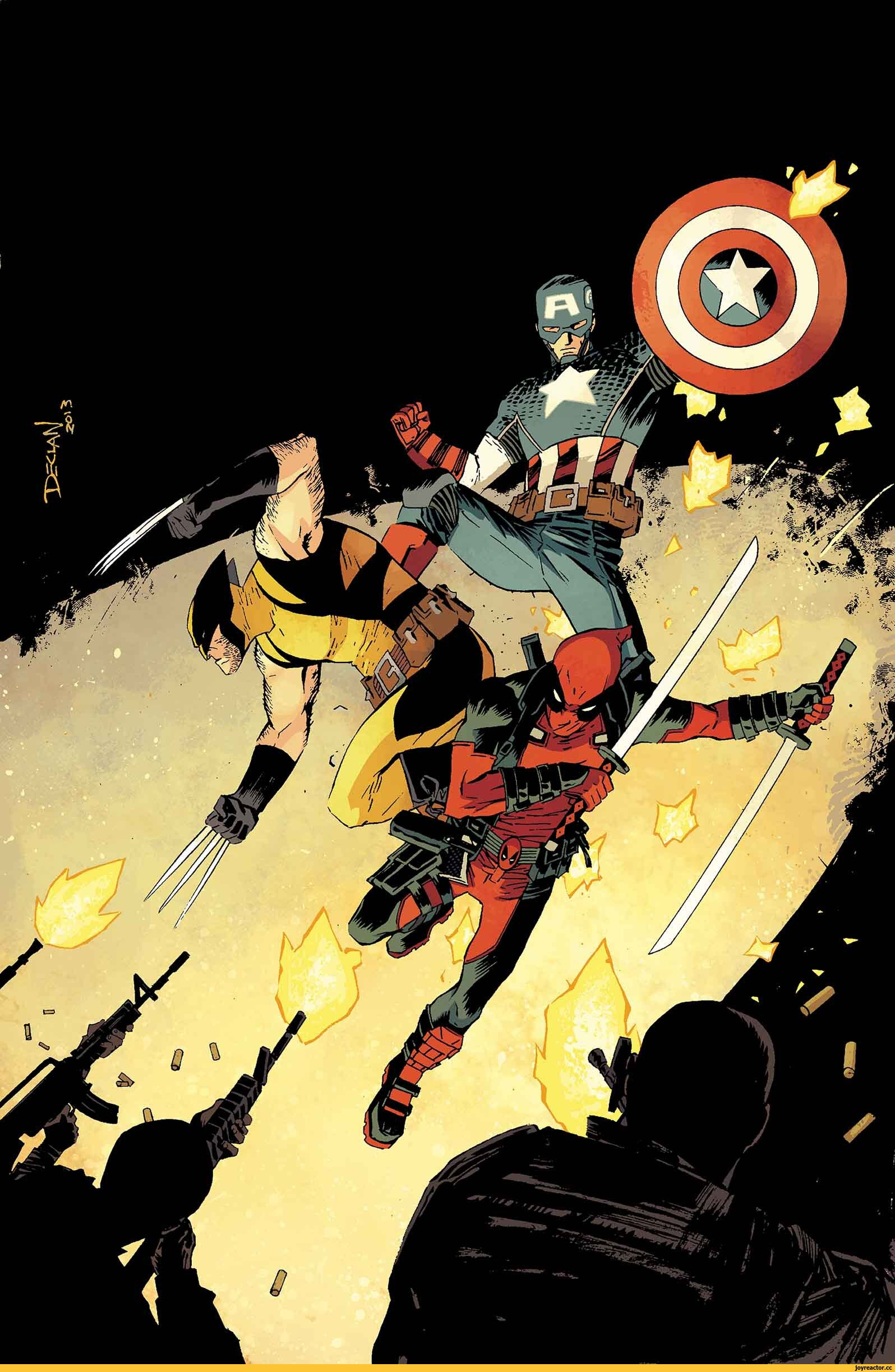 Wallpaper #d2e9d Wolverine vs Captain America by Mike Zeck from the Marvel Project