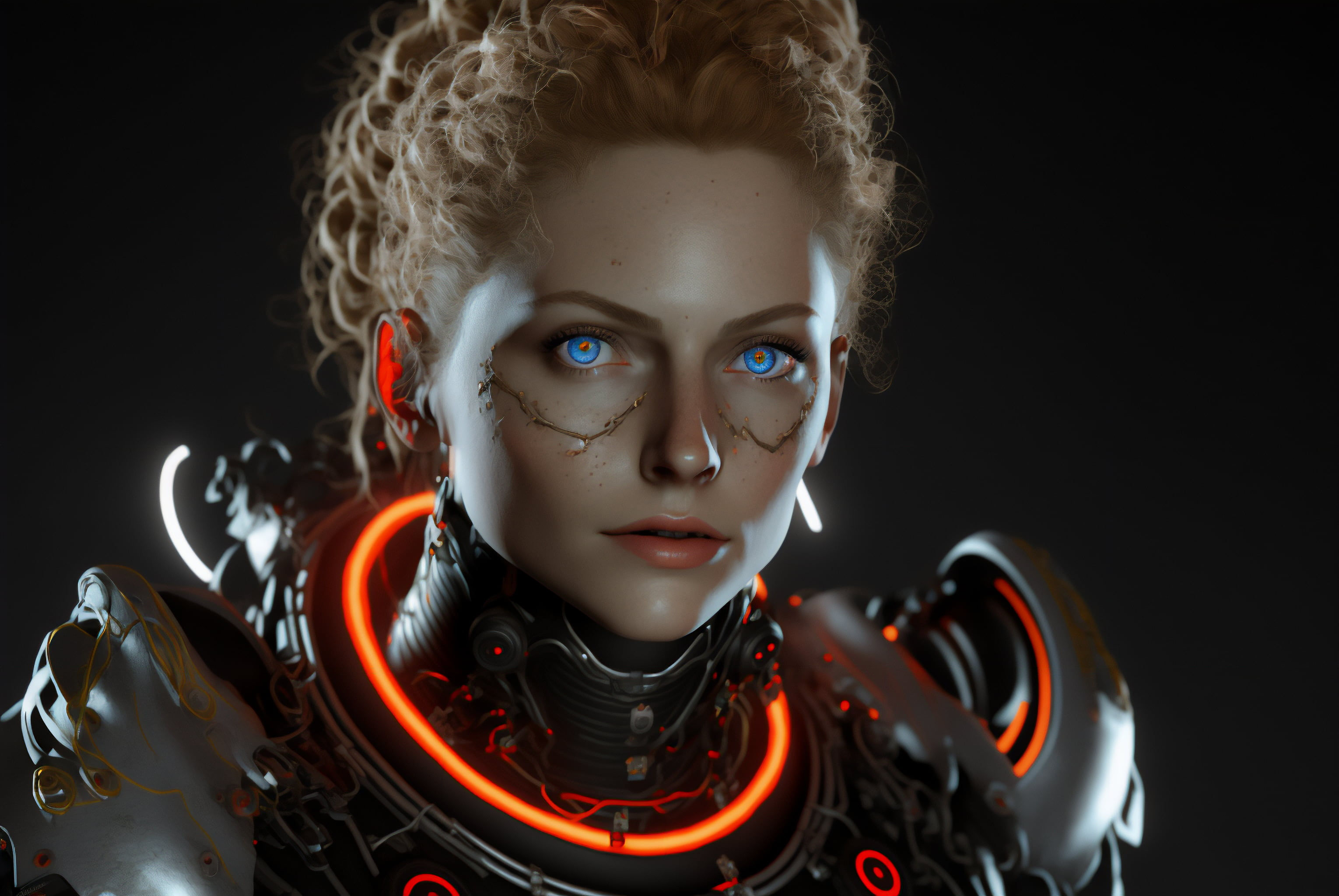 Wallpaper #TzGVNZMB5zzyi_yYJ1cv105 Free Download HD Wallpaper AI Art Women Cyberpunk Soldier