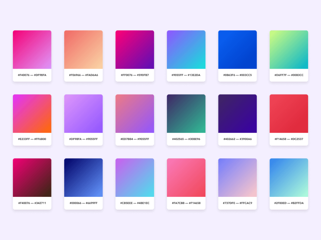 Wallpaper #4d8a7 Trendy Beautiful Gradient Color Palettes 2744052 Vector Art at Vecteezy