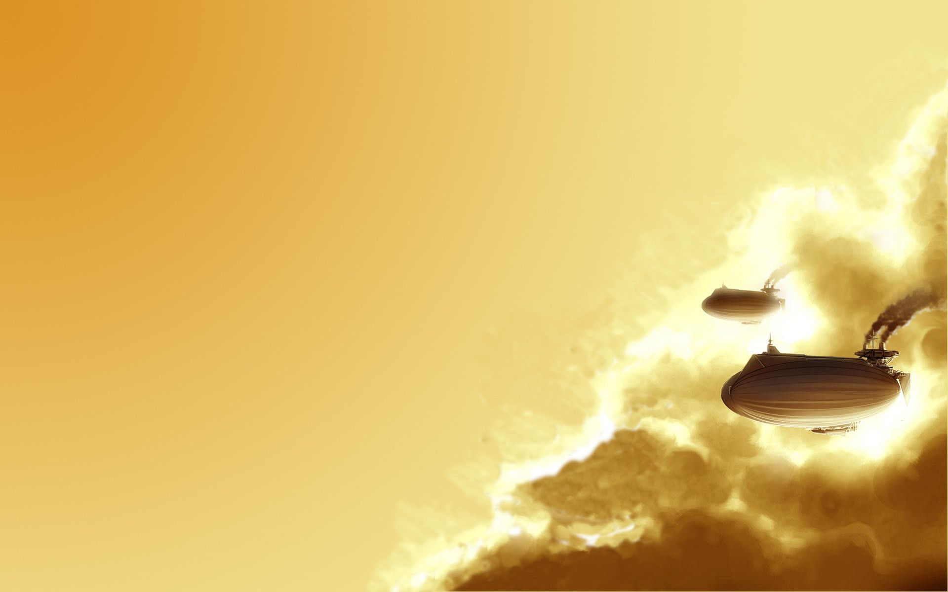 Wallpaper #5hkFF48BtGB6xQ78T25C38 Steampunk Airship Clouds Wallpaper Coolwallpapersme