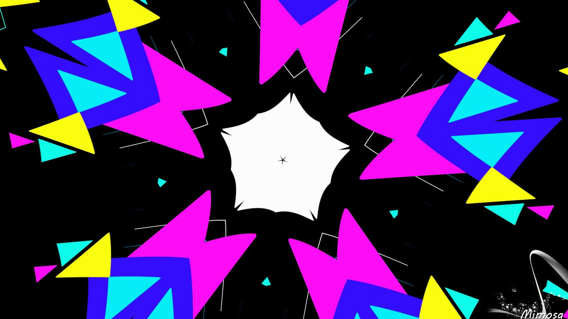 Wallpaper #Zmda6pIBSpphPi3-wkYj322 1920x1080 Colors Abstract Kaleidoscope Pattern Artistic Digital