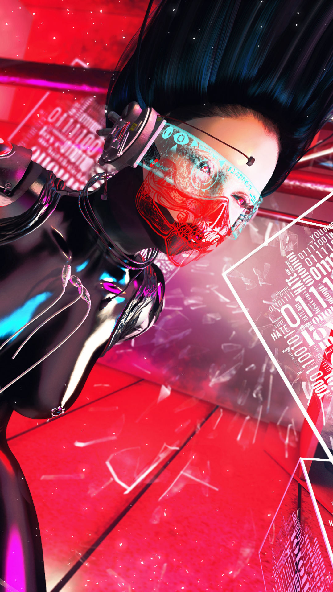 Wallpaper #PkXEkY4B7YBJg1BVVp5N30 1080x1920 1080x1920 Cyberpunk Artist Artwork Digital Art HD Pink