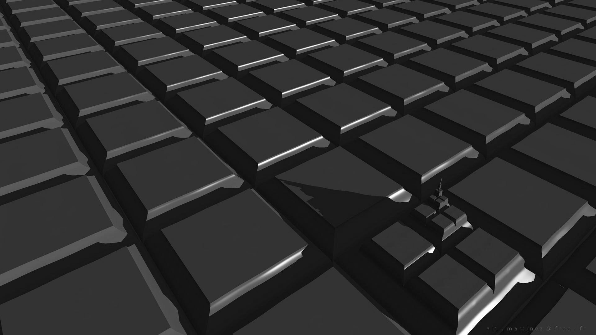 Wallpaper #v2f5DpMBSpphPi3-6exg315 1920x1080 Monochrome Digital Art 3D 3d Object Cube Shadow Pattern Cgi