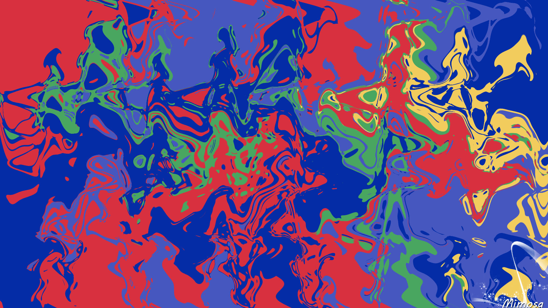Wallpaper #Zmda6pIBSpphPi3-wkYj132 1920x1080 Red Yellow Digital Art Wave Blue Abstract Colorful
