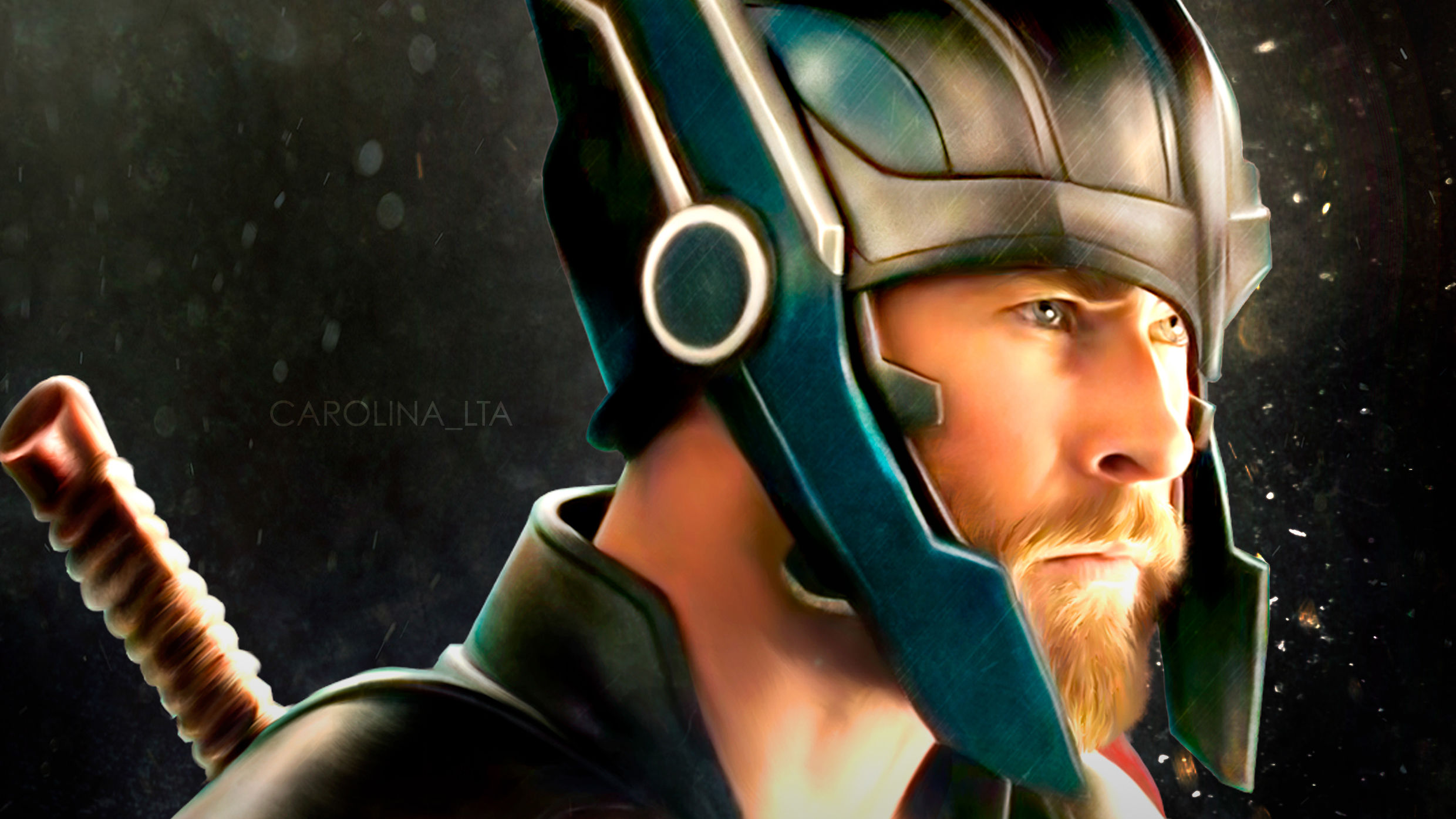 Wallpaper #3b1a7 Artstation Pixel Thor