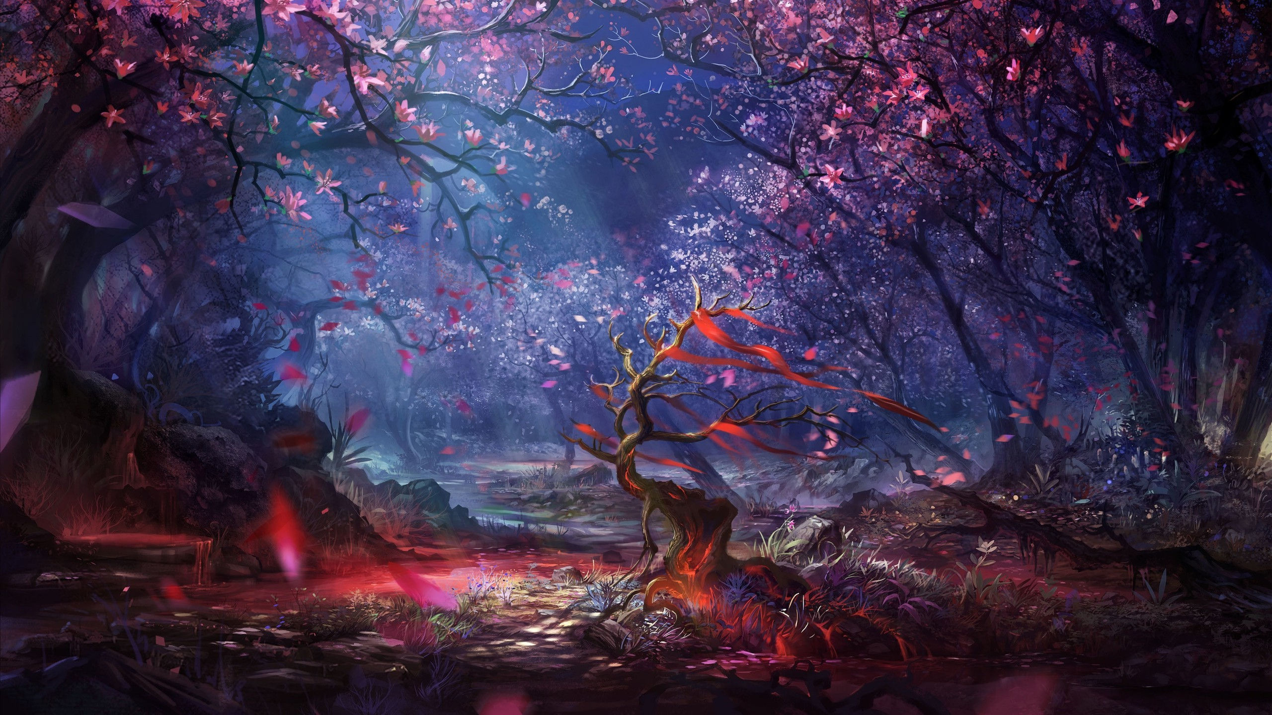 Wallpaper #r2fTEJMBSpphPi3-HPTq54 Fantasy Art Forest Colorful Mystery Wallpaper Coolwallpapersme