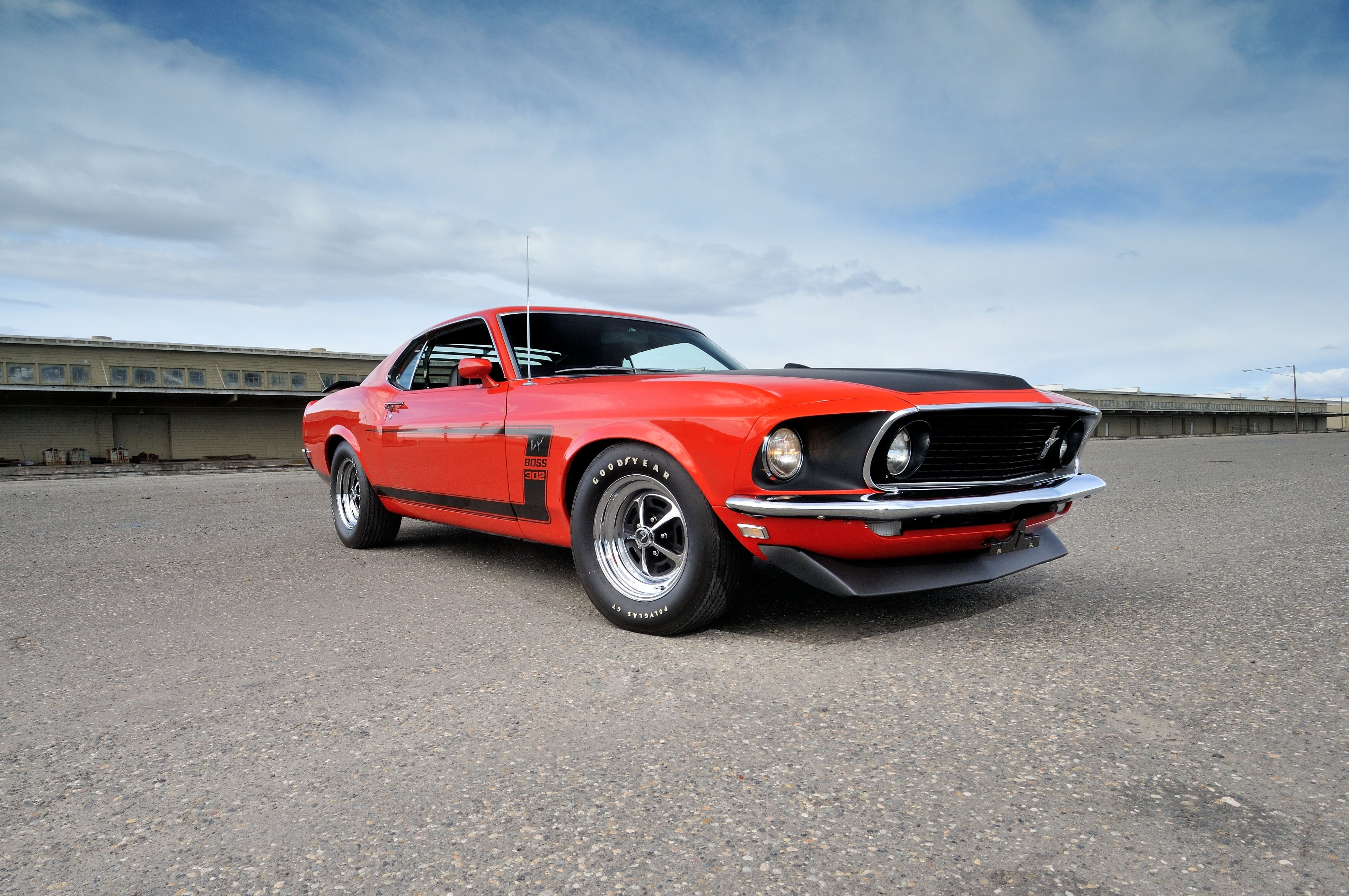 Wallpaper #-XP8iI4BFI5NbQksiiGL42 4268x2401 Muscle Car Car Fastback Ford Mustang Boss 429 Red Car