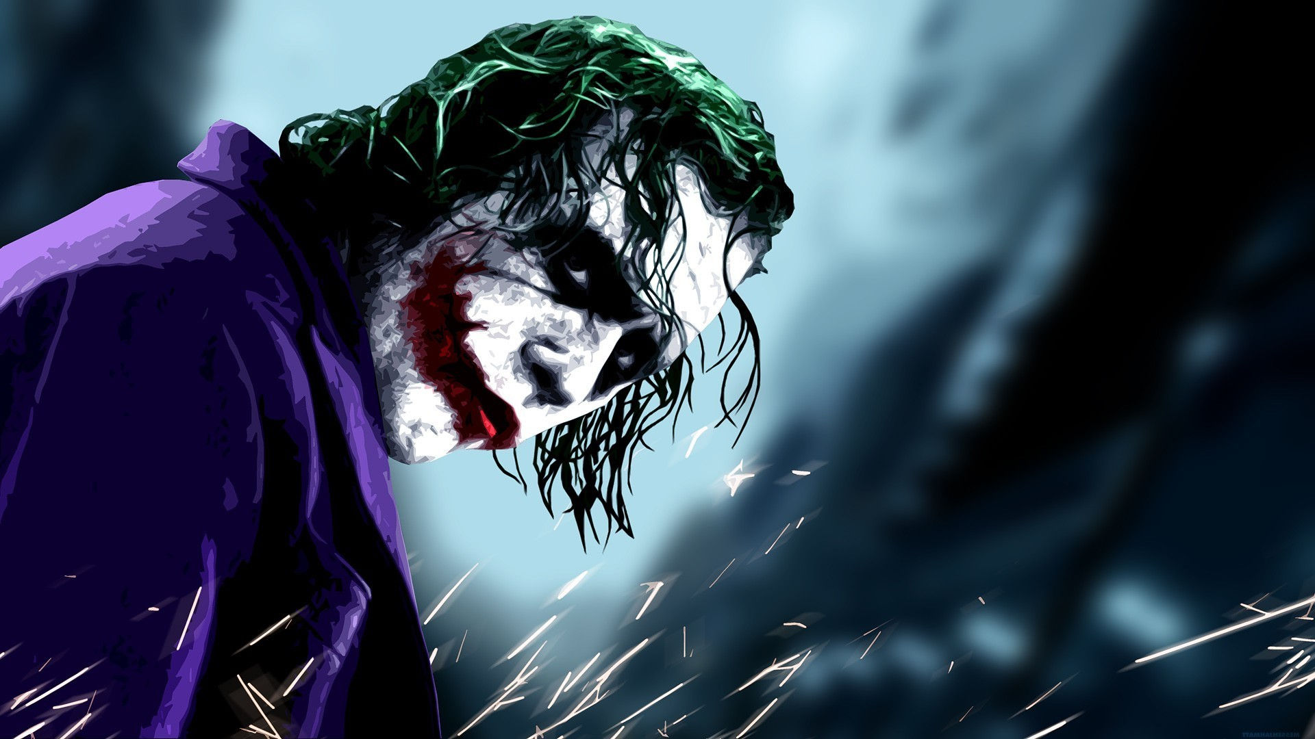 Wallpaper #8605b 1920x1080 Resolution Joker X Batman DC Comic 1080p Laptop Full HD