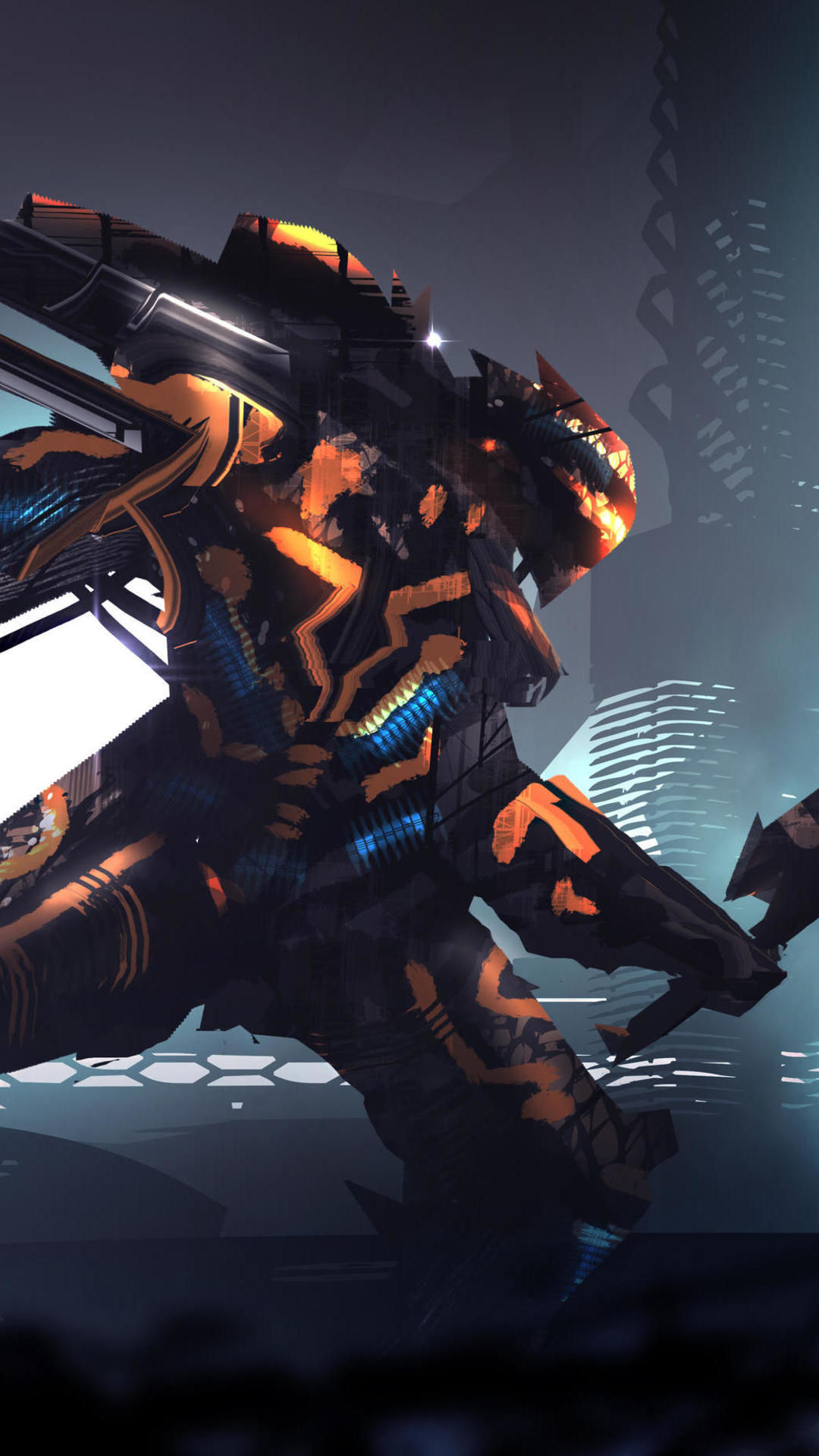 Wallpaper #v2fQCZMBSpphPi3-ZdHj27 1080x1920 Scifi Robot Digital Art Artist Artwork HD Deviantart