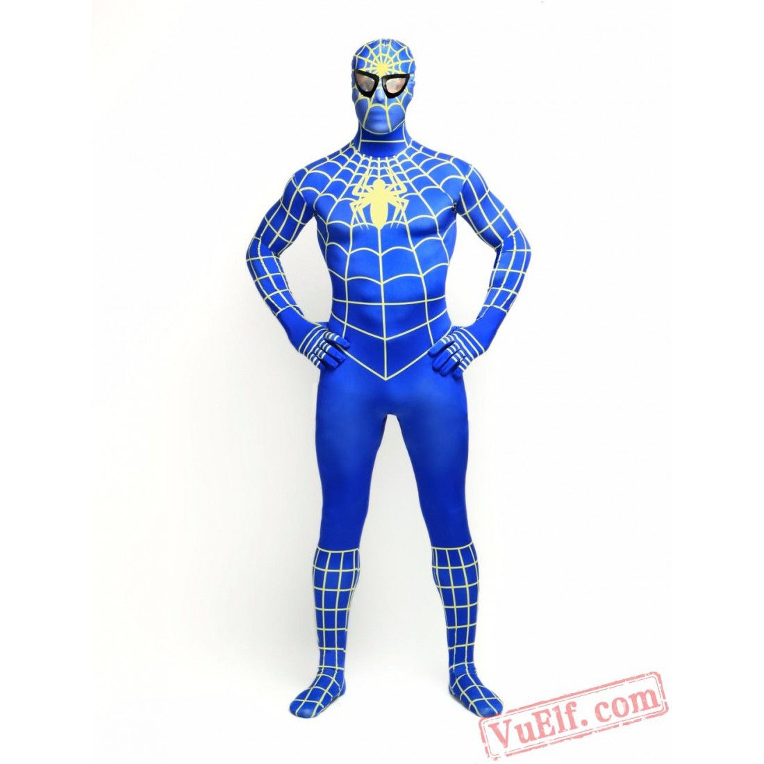 Wallpaper #rhl_Io8BtGB6xQ78hYLe18 Blue Spiderman Lycra Spandex Bodysuit Zentai Suit