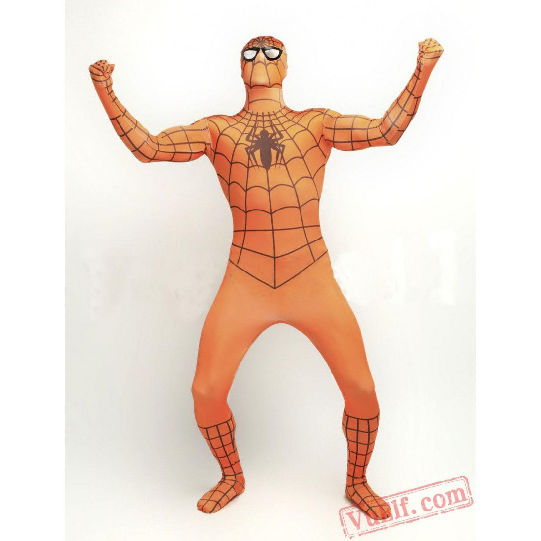 Wallpaper #DH2-8I4Bnwiau_P6cgc-4 Orange Spiderman Costumes Lycra Spandex Bodysuit Zentai Suit