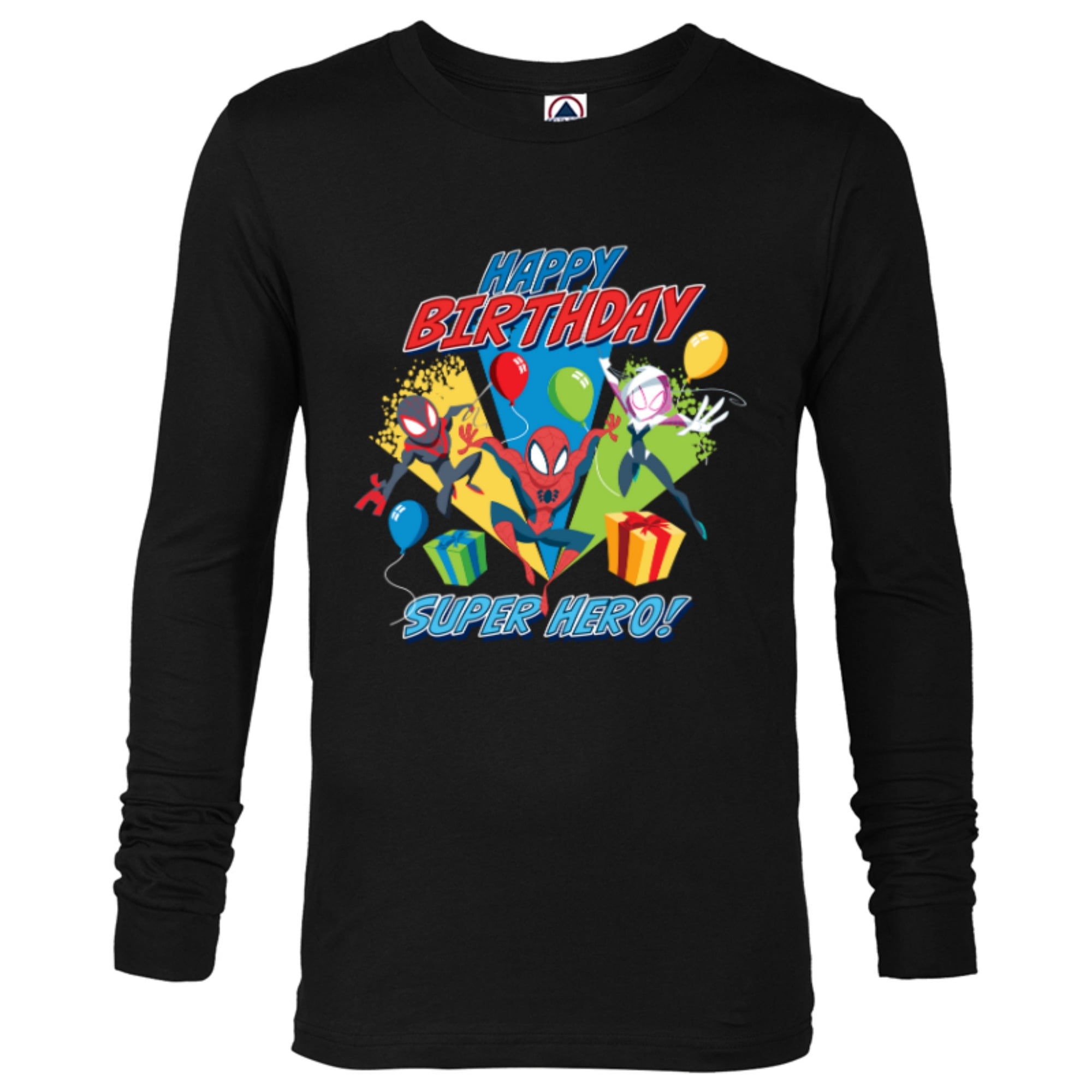 Wallpaper #eEYkVJcBqAgmjOk2uF1f188 Marvel Spider Man Miles Gwen Happy Birthday Super Hero Long Sleeve T
