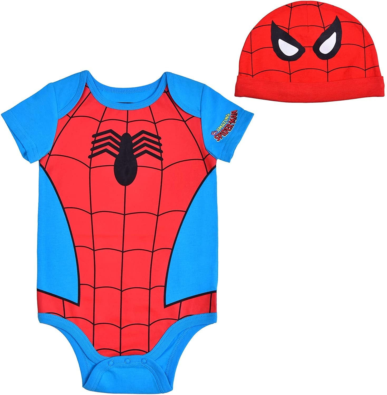 Wallpaper #SGfE65IBSpphPi3-OE7t29 Avengers Short Sleeve Onesie with Cap Spiderman Bodysuit Baby Costume