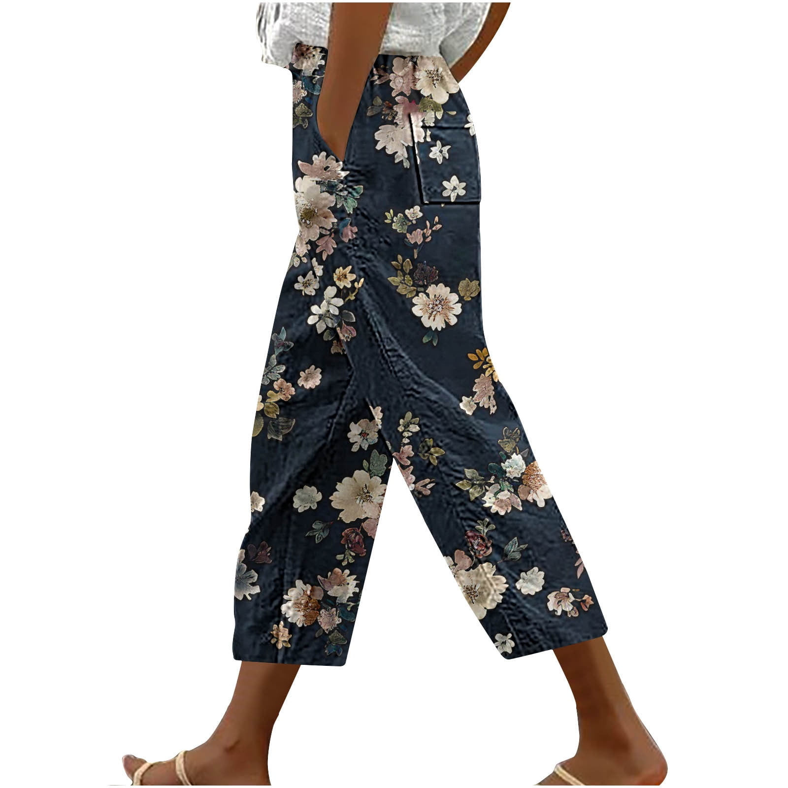 Wallpaper #Kbgw15IBJvJKYCmEIOId521 Dreluolixuan Womens Capri Pants Plus Size Elastic Straight Leg Pants
