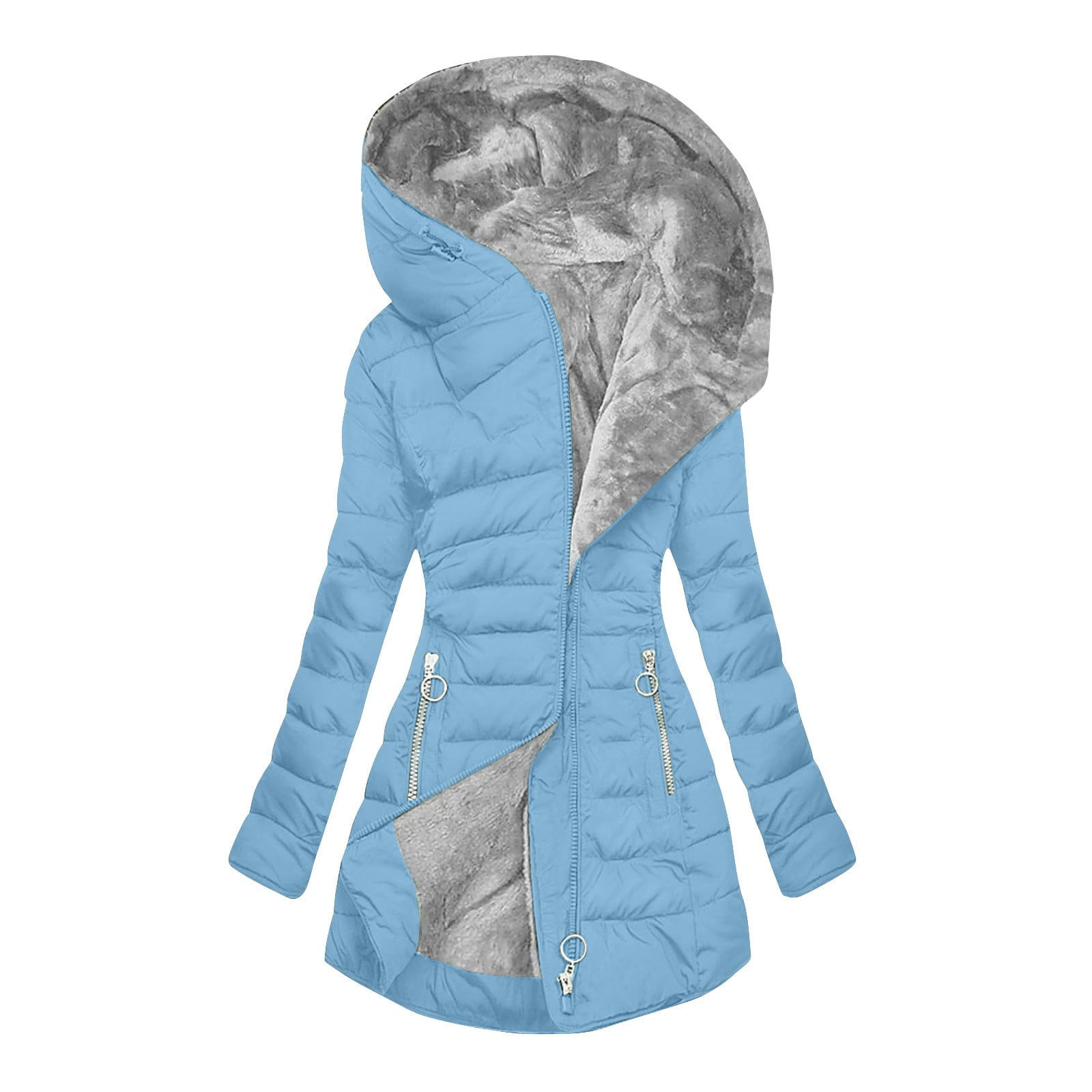Wallpaper #57iu3JIBJvJKYCmEkfzN338 Absuyy Womens Winter Coat Hooded Long Sleeved Cotton Padded Full Zip