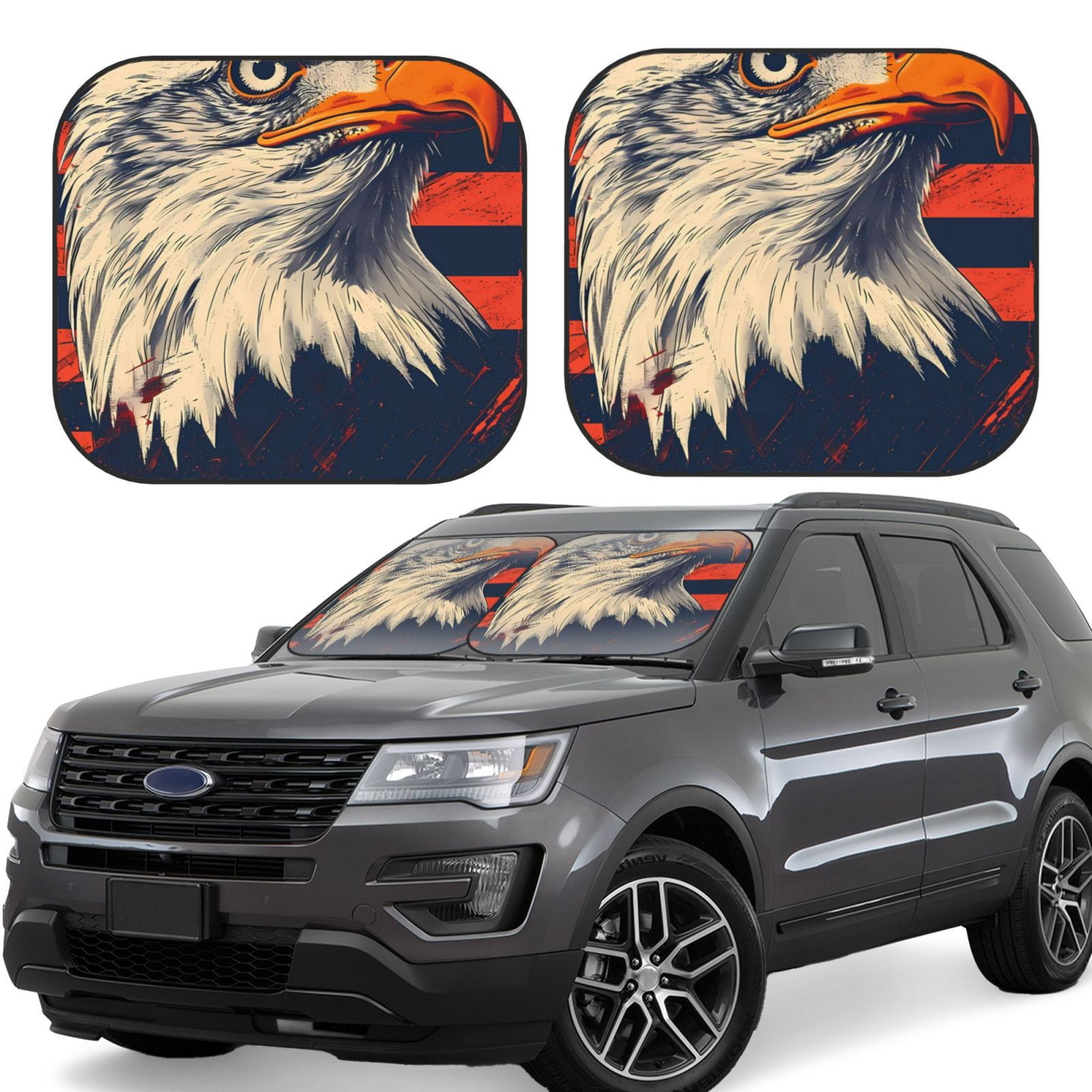 Wallpaper #1Li915IBJvJKYCmEVOQ1395 Lsque American Bald Eagle a 2 Pcs Windshield Sun Shade Carfoldable
