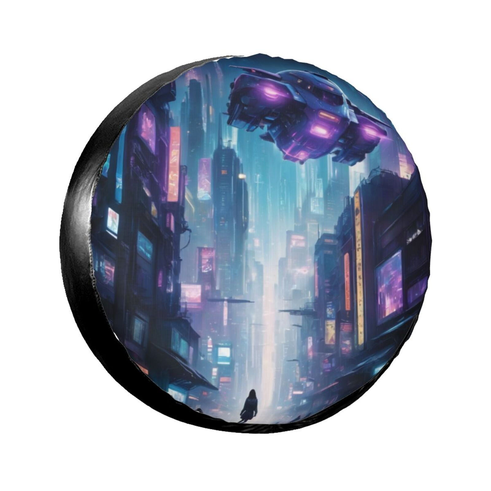 Wallpaper #WIL7P5MB0GiFKesM4sC3271 Futuristic Cyberpunk Cityscape Neon Lights and Holograms Weatherproof