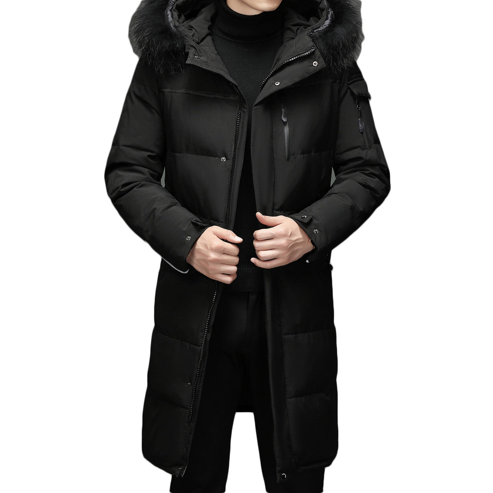 Wallpaper #57iu3JIBJvJKYCmEkfzN416 Rloper Lop Mens Long Puffer Jackets Solid Color Thickened Coats Winter
