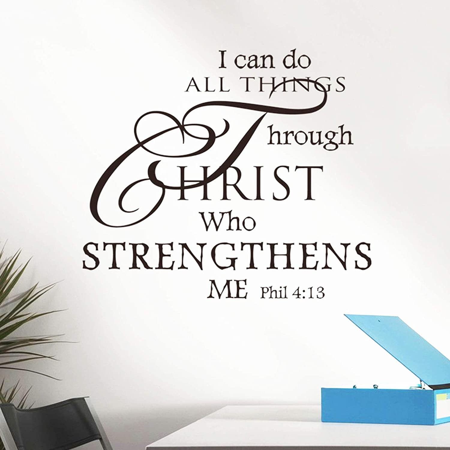 Wallpaper #n-9STJMBMN-XEVvV9D1M121 Inspirational Wall Decor Quotes Stickers I Can Do All Things Through
