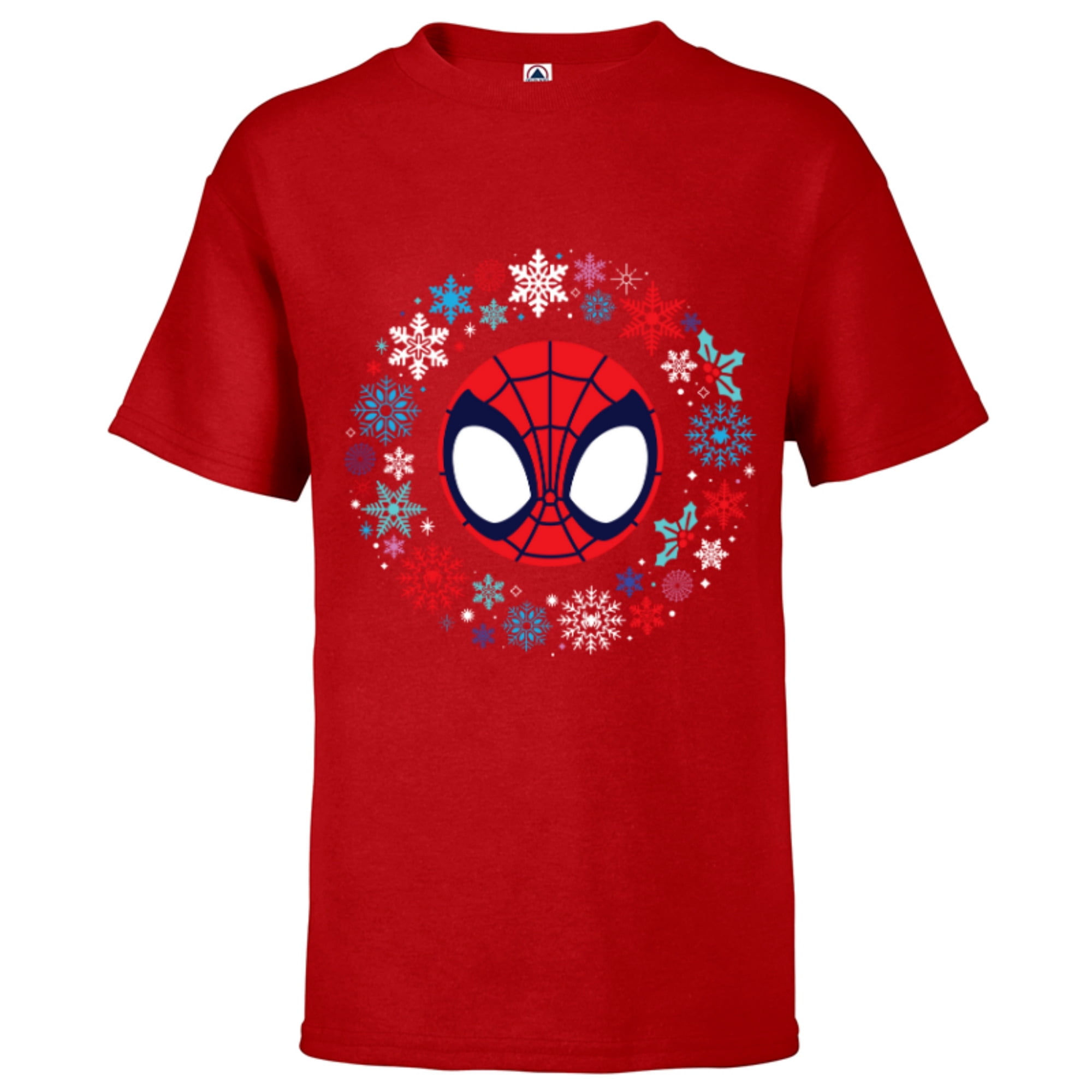 Wallpaper #w4LJP5MB0GiFKesMd79F117 Marvel Spidey and His Amazing Friends Christmas Wreath Short Sleeve T