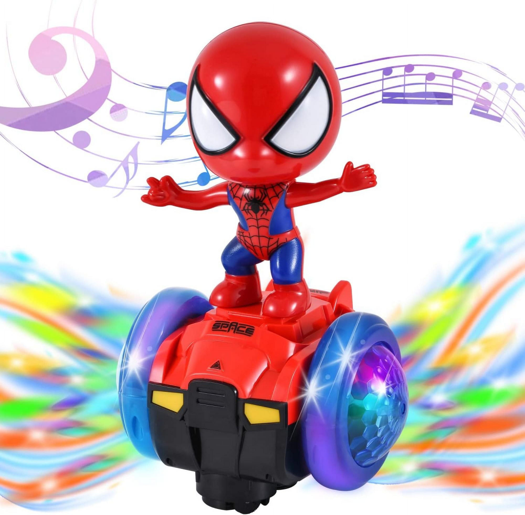 Wallpaper #-ovDdpcBcm9NJah-ingn50 Spider Man Dancing Robot Toy Car 360 Spin Interactive LED Lights