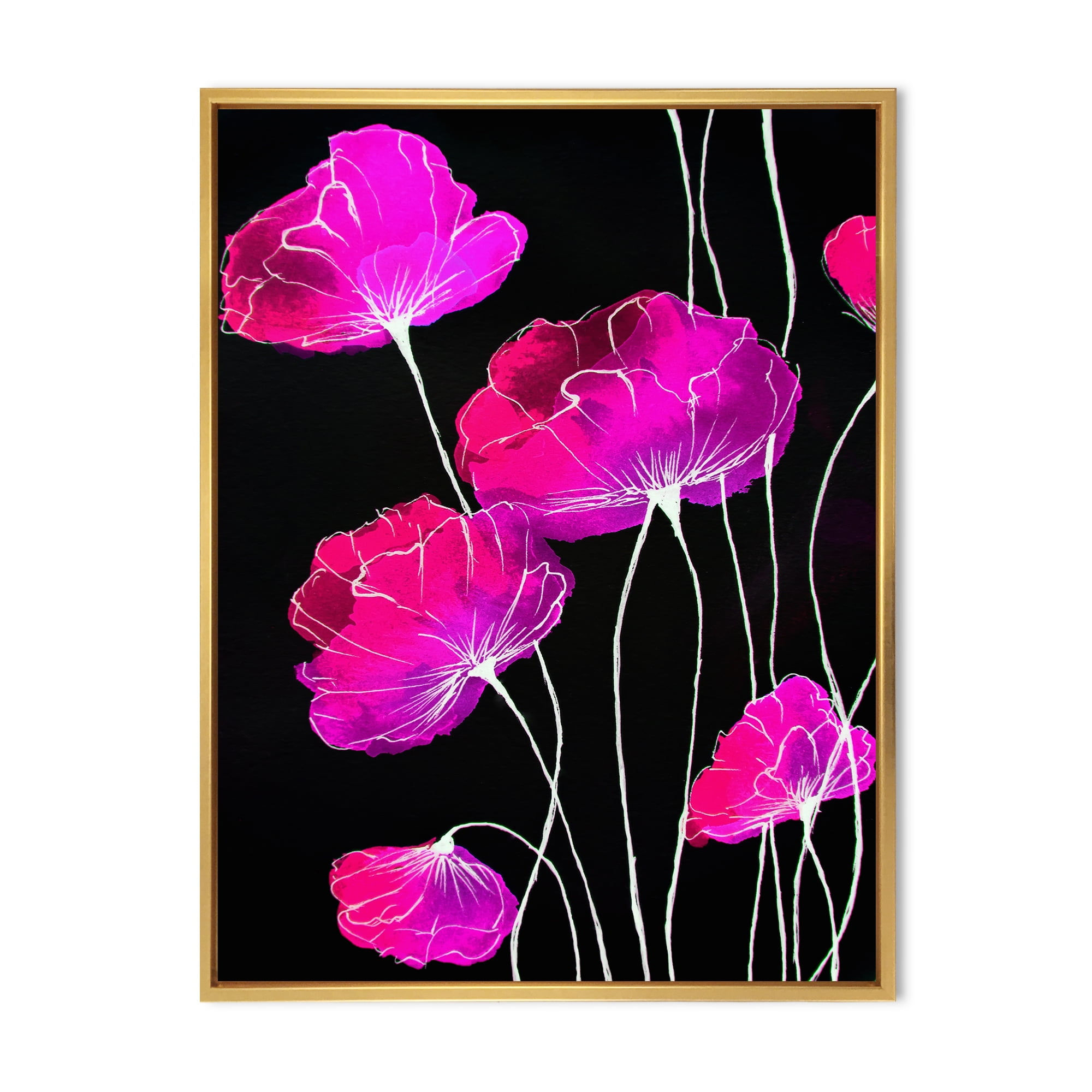 Wallpaper #Zmda6pIBSpphPi3-wkYj297 Designart Abstract Red Flower Detail on Black Background I