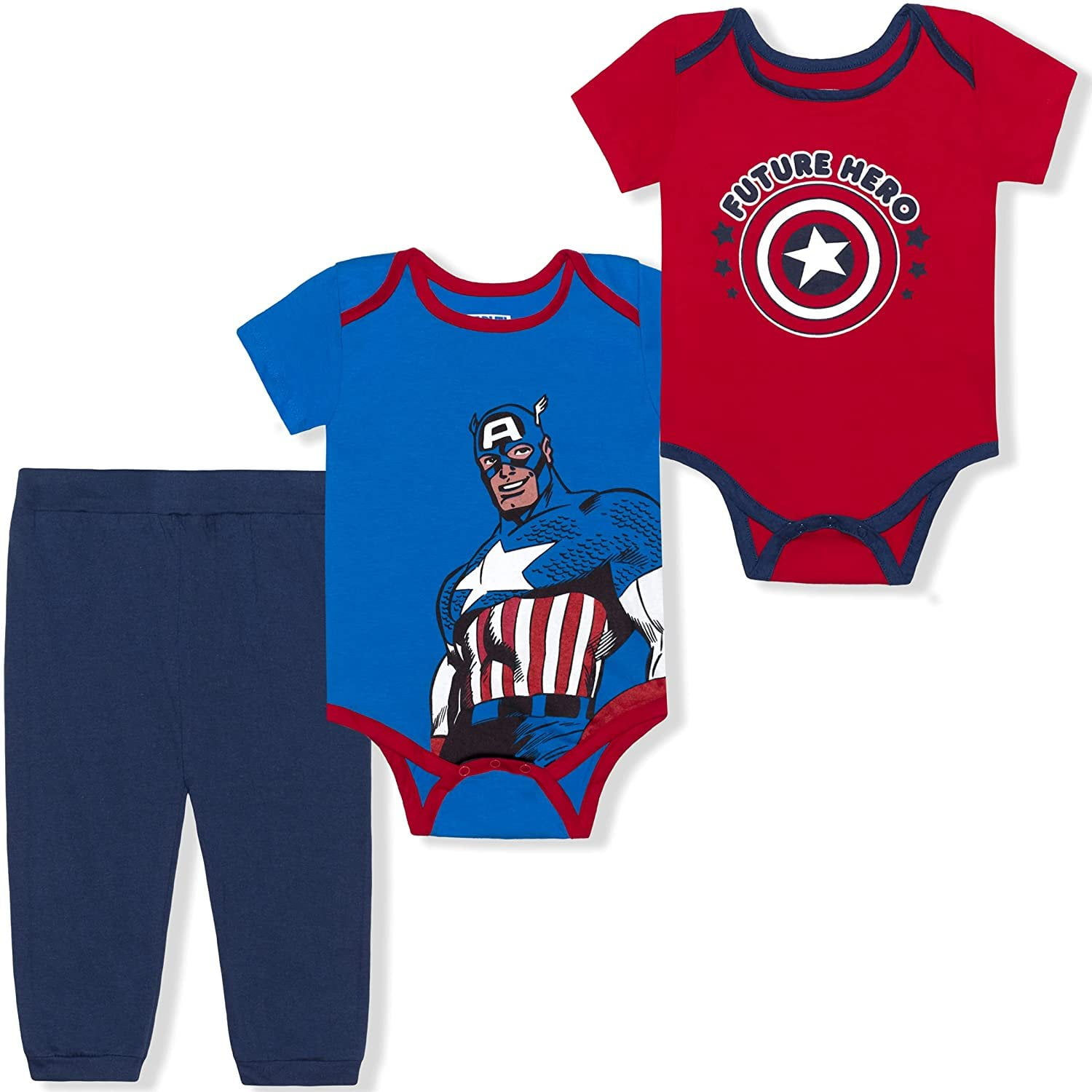 Wallpaper #SGfE65IBSpphPi3-OE7t57 Avengers Captain America 3 Pack Jogger and Onesies Set for Boys
