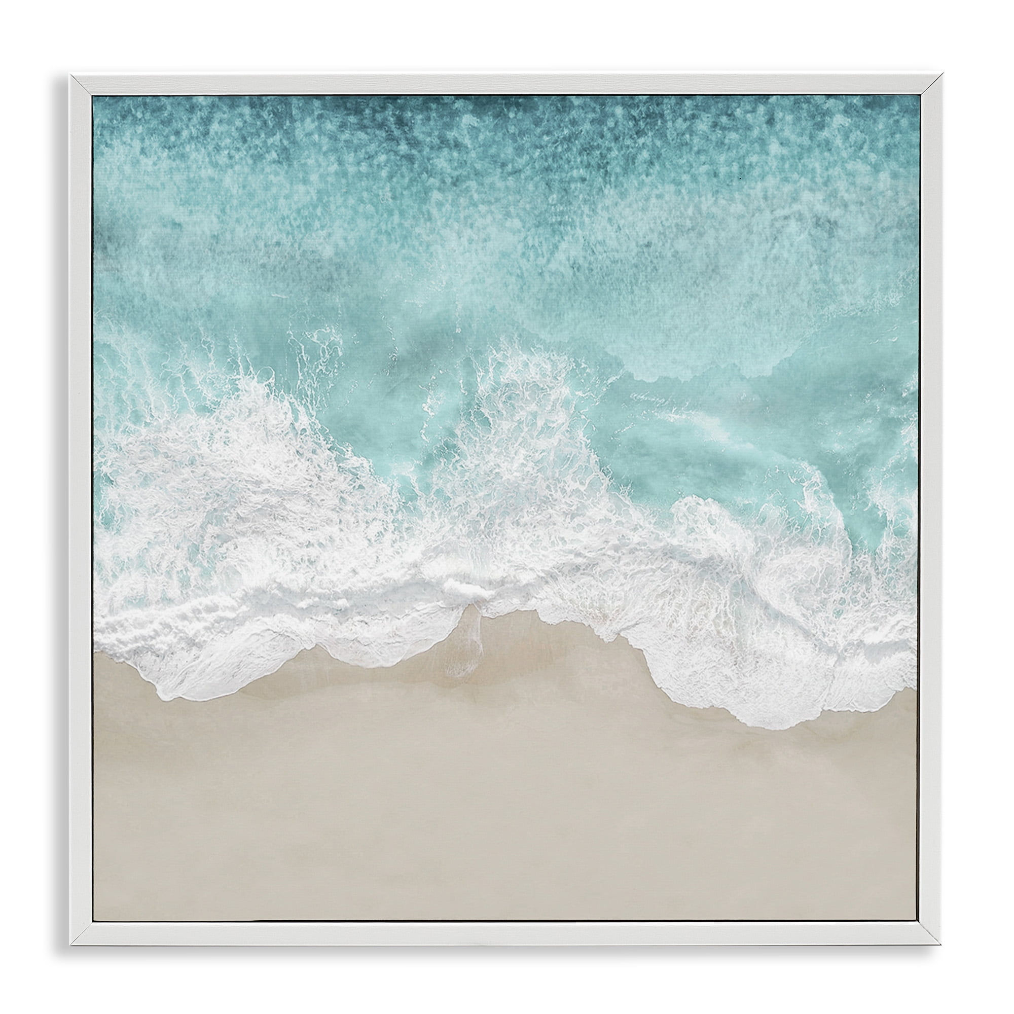 Wallpaper #aLiA1pIBJvJKYCmEHd7H410 Stupell Industries Sea Foam on Sandy Beach Nature Photography White