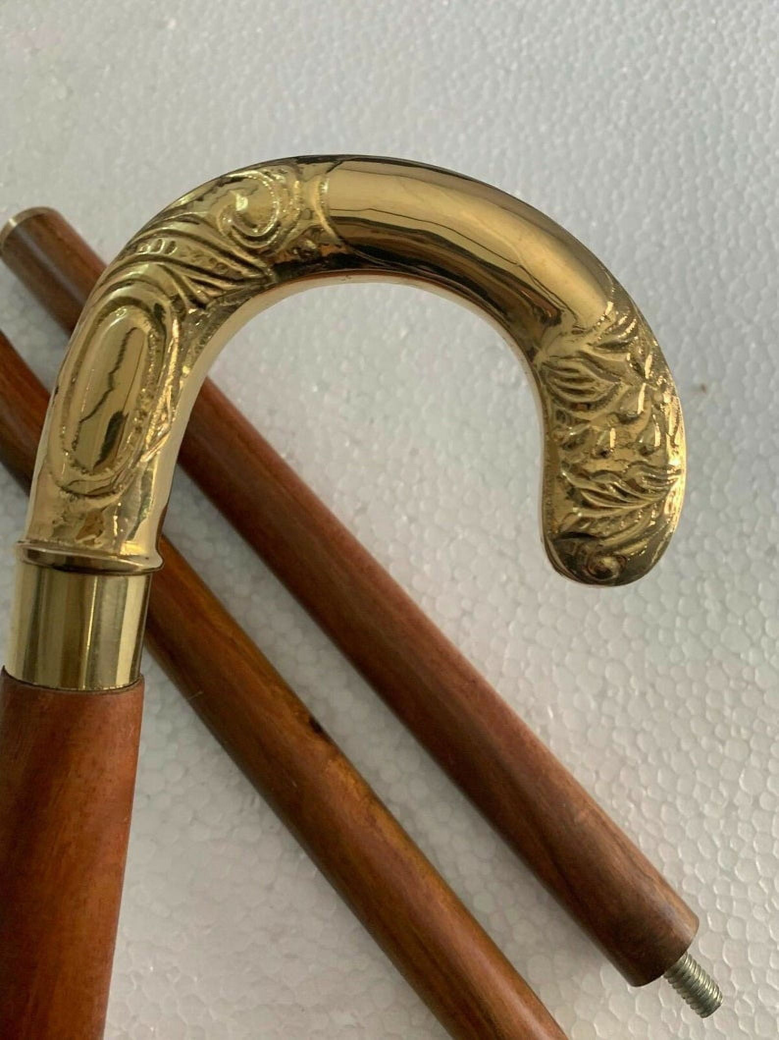 Wallpaper #ERDMYZMBgfYVyjoKVhw-313 Handmade Walking Stick Cane Golden Polished Brass Handle Wooden Canes