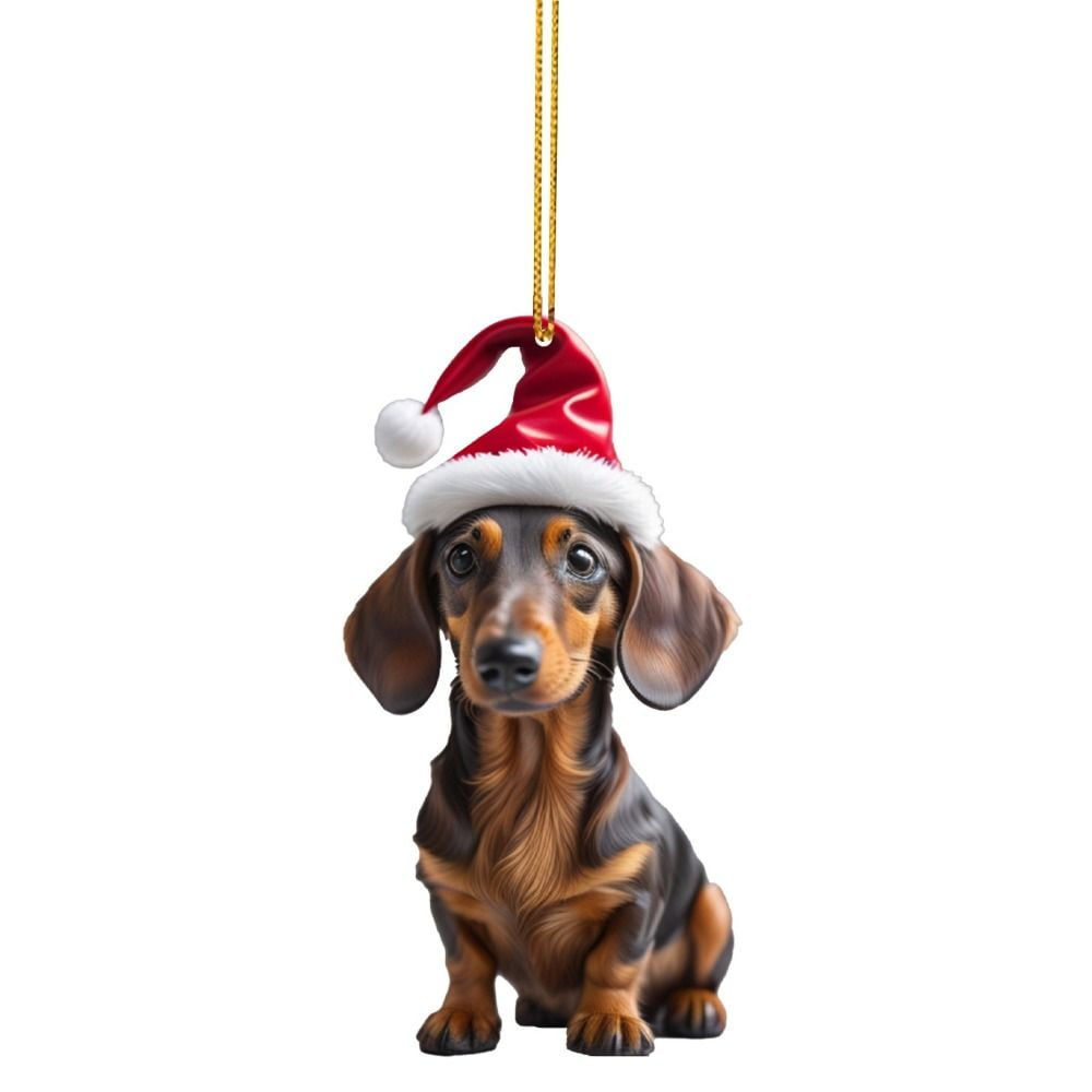 Wallpaper #O7n53ZIBJvJKYCmEmAPR416 Creative Funny Hangeable Craft Cartoon Dog Christmas Tree Ornament