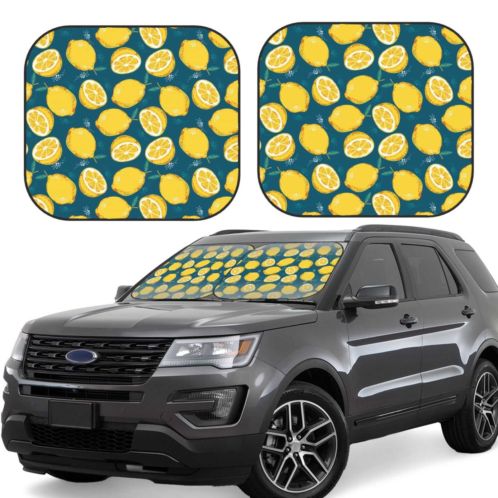 Wallpaper #1Li915IBJvJKYCmEVOQ1380 Disketp 2 Piece Lemon Pattern Windshield Sunshadesfolding Windshield