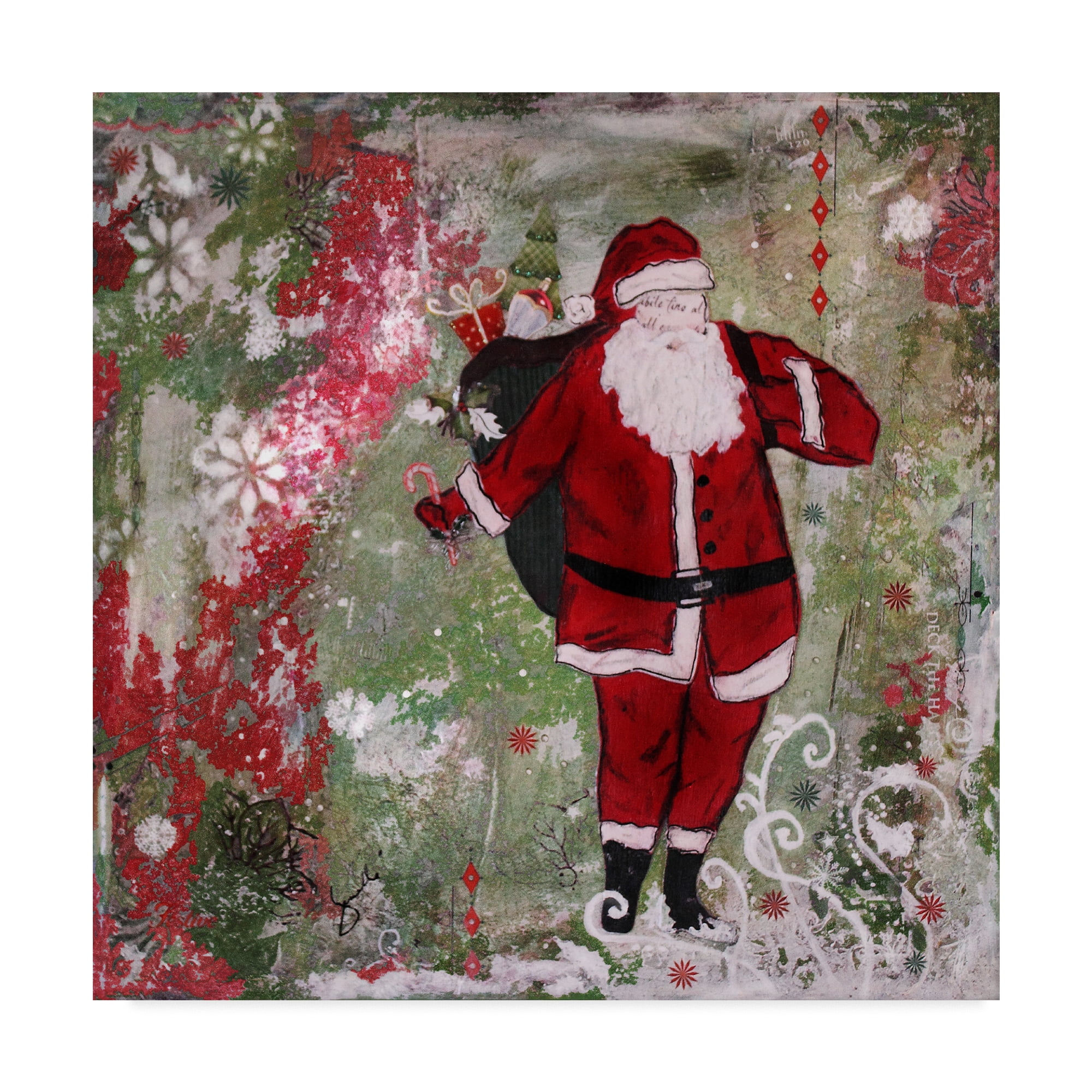 Wallpaper #W2g2IpMBSpphPi3-mTKk50 Trademark Fine Art Making Spirits Bright Canvas Art by Janelle Nichol
